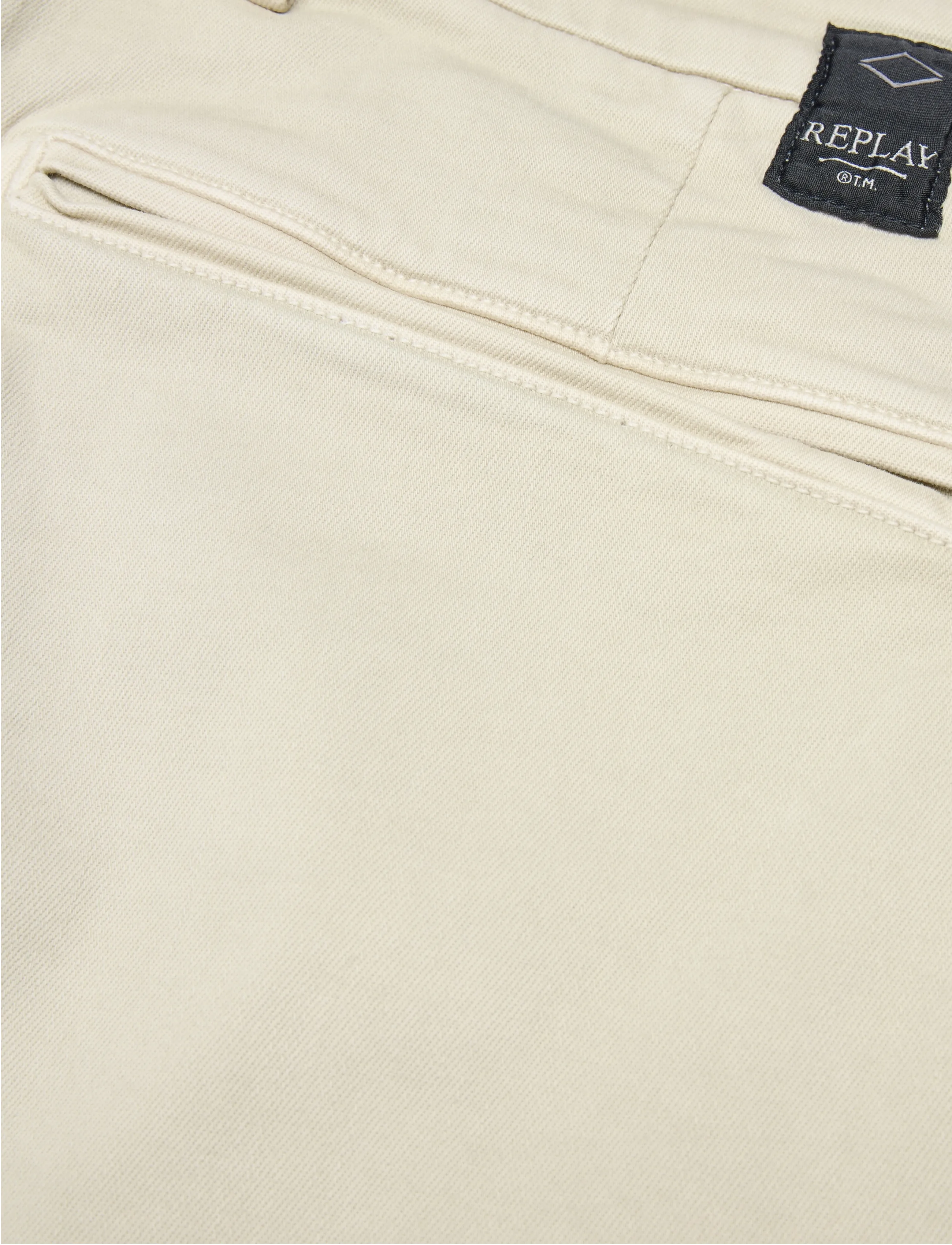 Replay - BENNI REGULAR Hyperchino Color Xlite  DENIM Trousers ALABASTER - casual trousers - white - 2