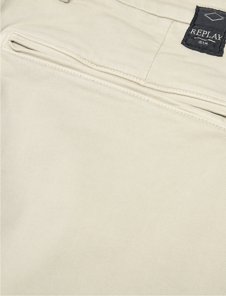 Replay - BENNI REGULAR Hyperchino Color Xlite DENIM Trousers ALABASTER - casual - white - 2