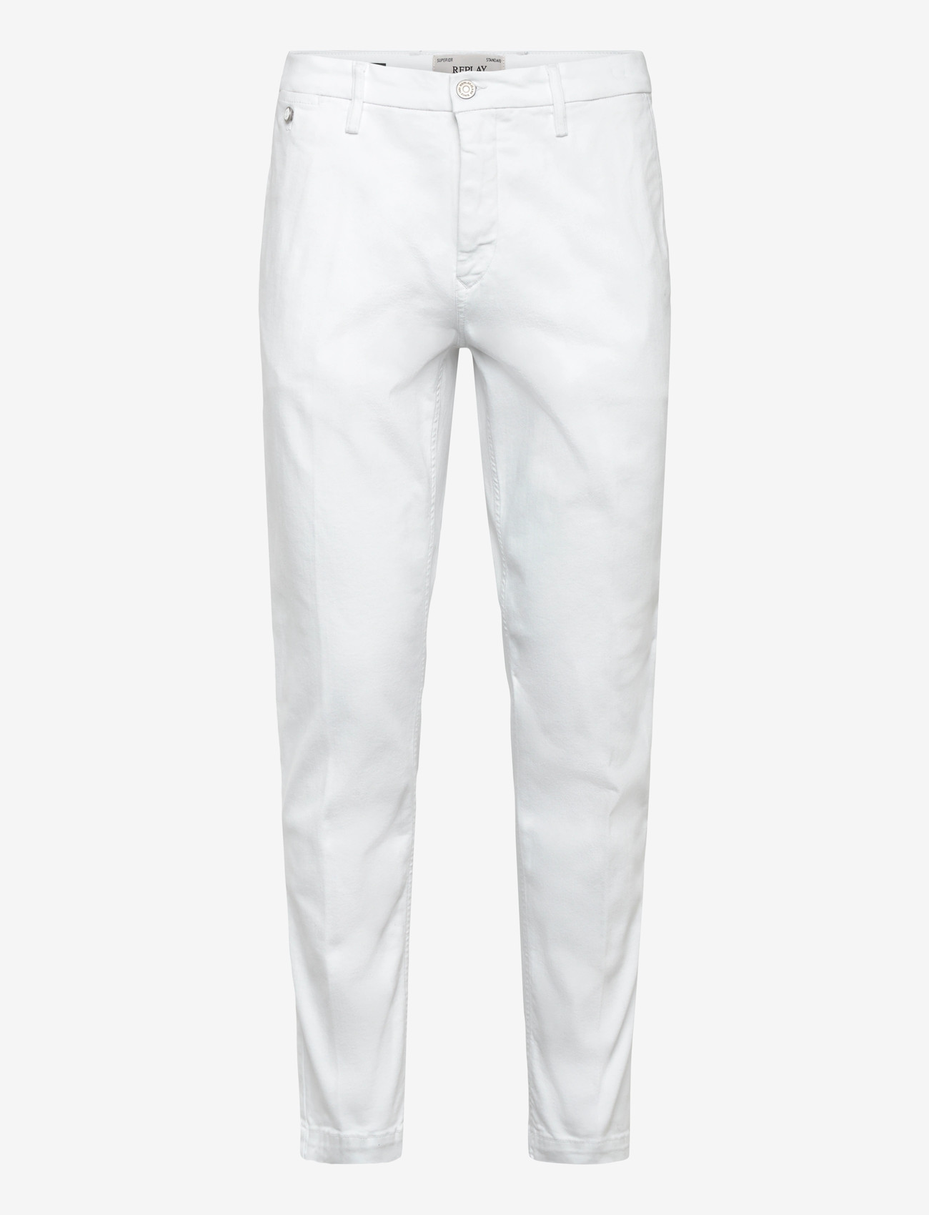 Replay - BENNI Trousers REGULAR Hyperchino Color Xlite - casual bukser - white - 1