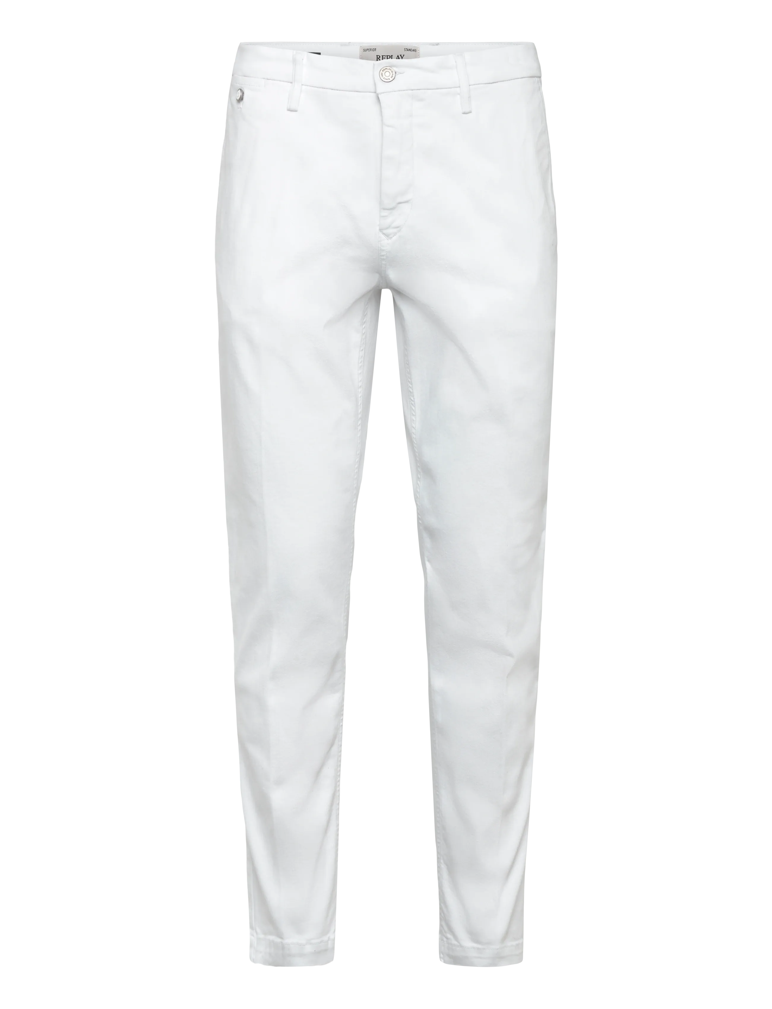 Replay BENNI REGULAR Hyperchino Color Xlite  DENIM Trousers - Bukser - WHITE / white