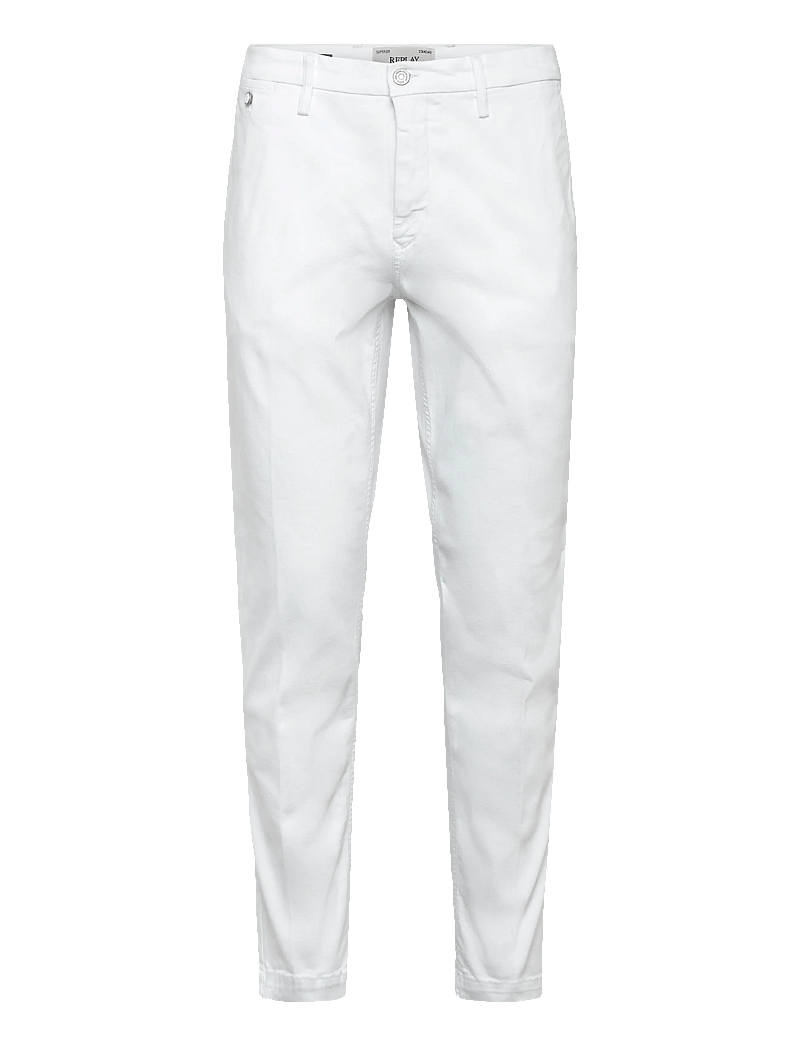 Replay - BENNI Trousers REGULAR Hyperchino Color Xlite - casual bukser - white - 1