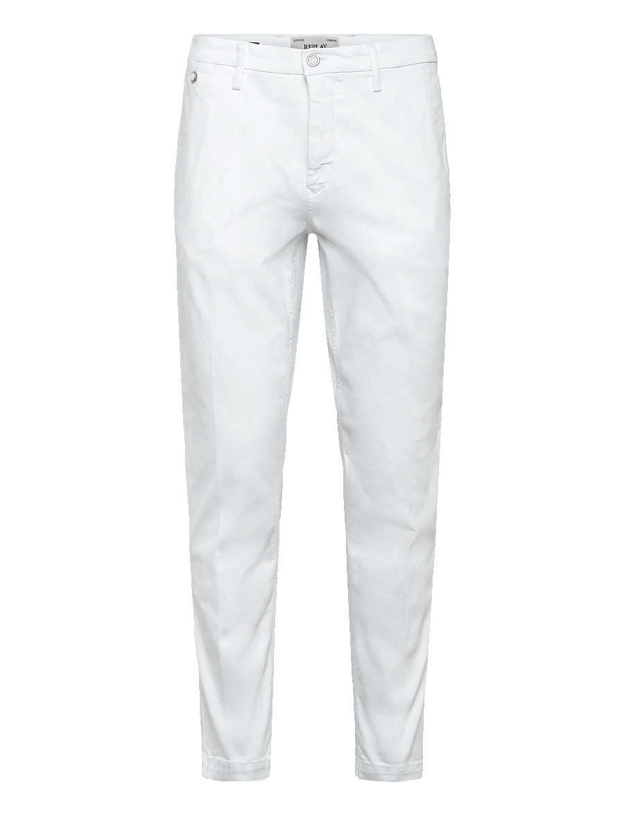 Replay - BENNI REGULAR Hyperchino Color Xlite DENIM Trousers - casual byxor - white - 1