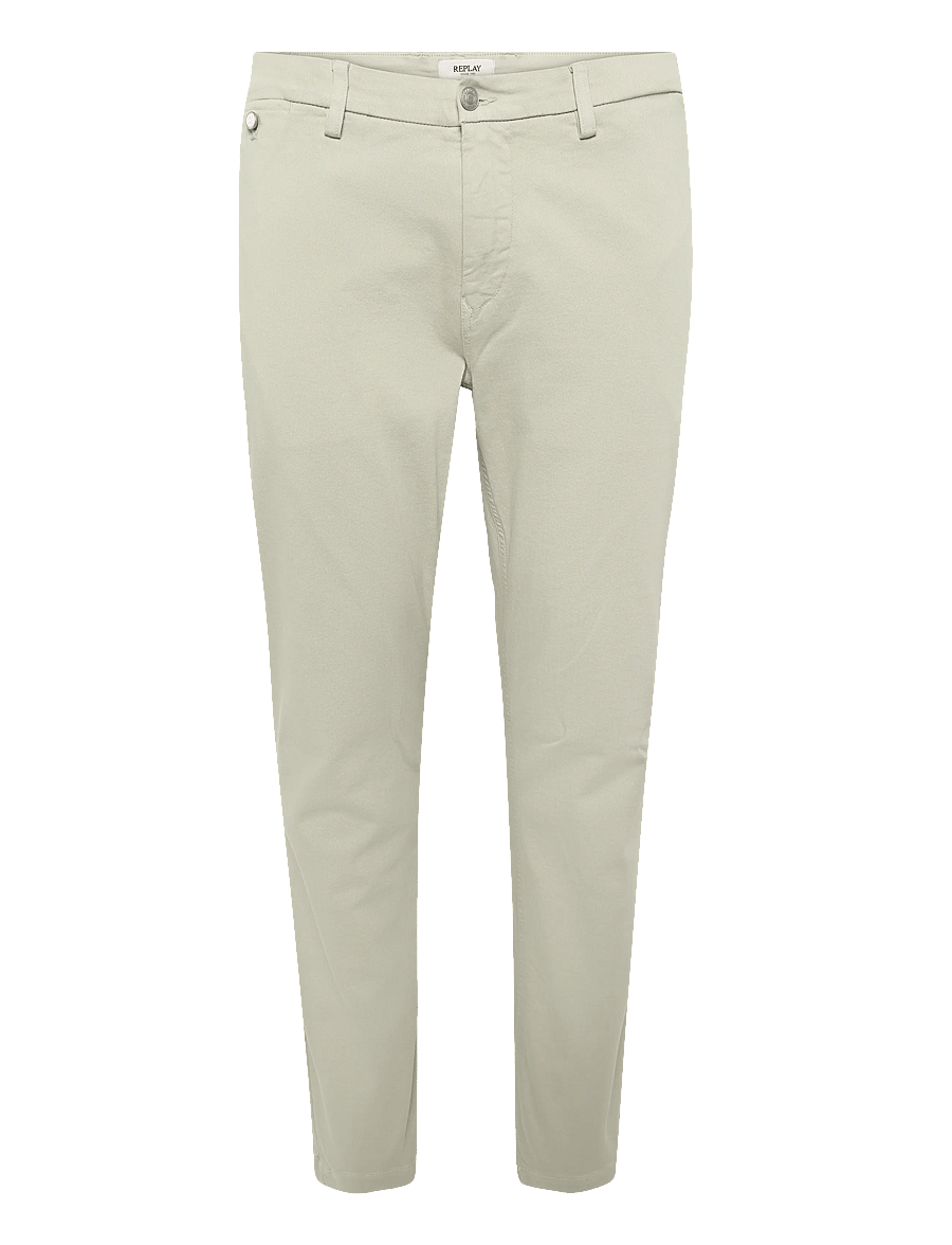 Replay - BENNI REGULAR Hyperchino Color Xlite DENIM Trousers - freizeithosen - white - 1