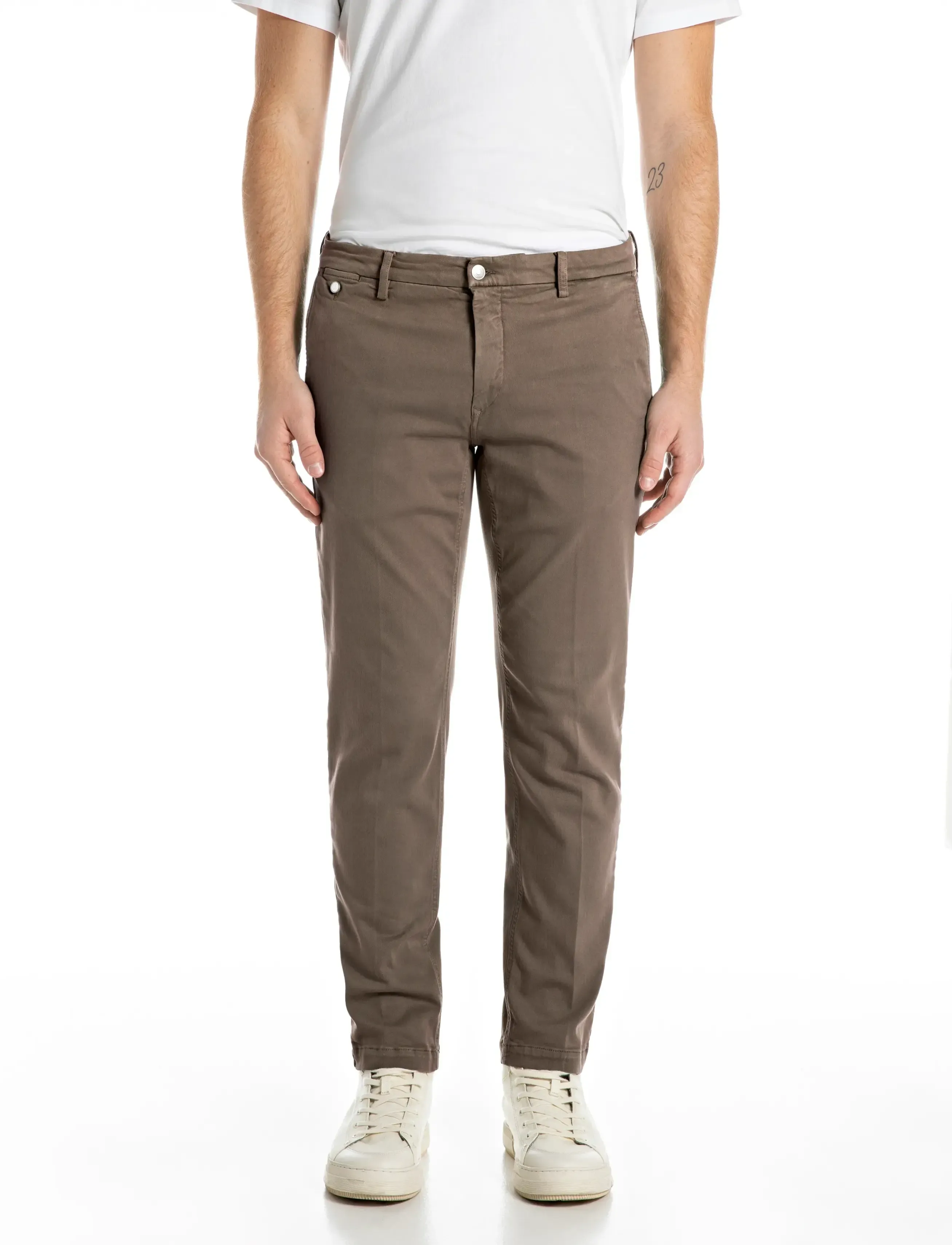 Replay BENNI Trousers REGULAR Hyperchino Color Xlite - Replay - BROWN / brown