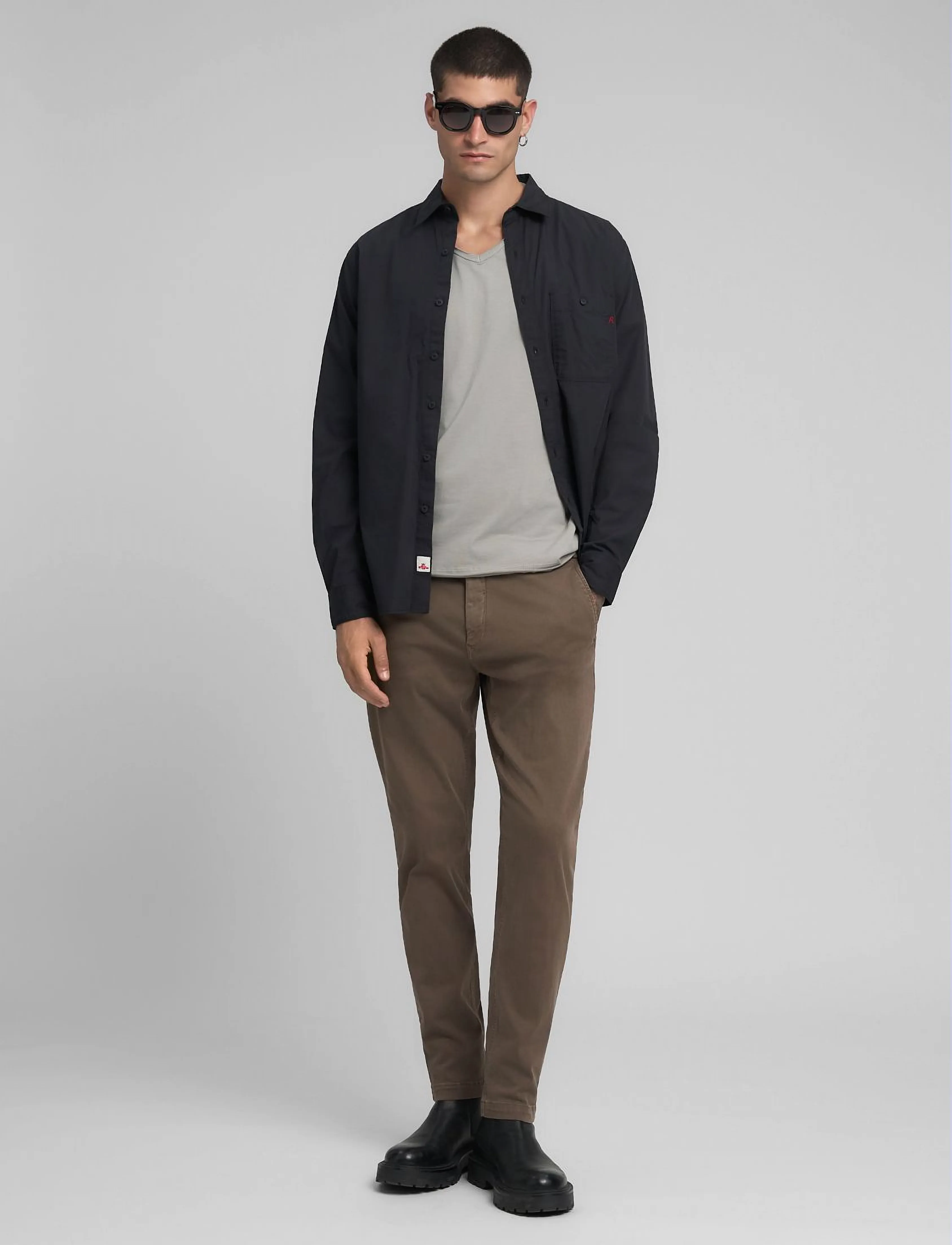 Replay - BENNI Trousers REGULAR Hyperchino Color Xlite - brown - 4