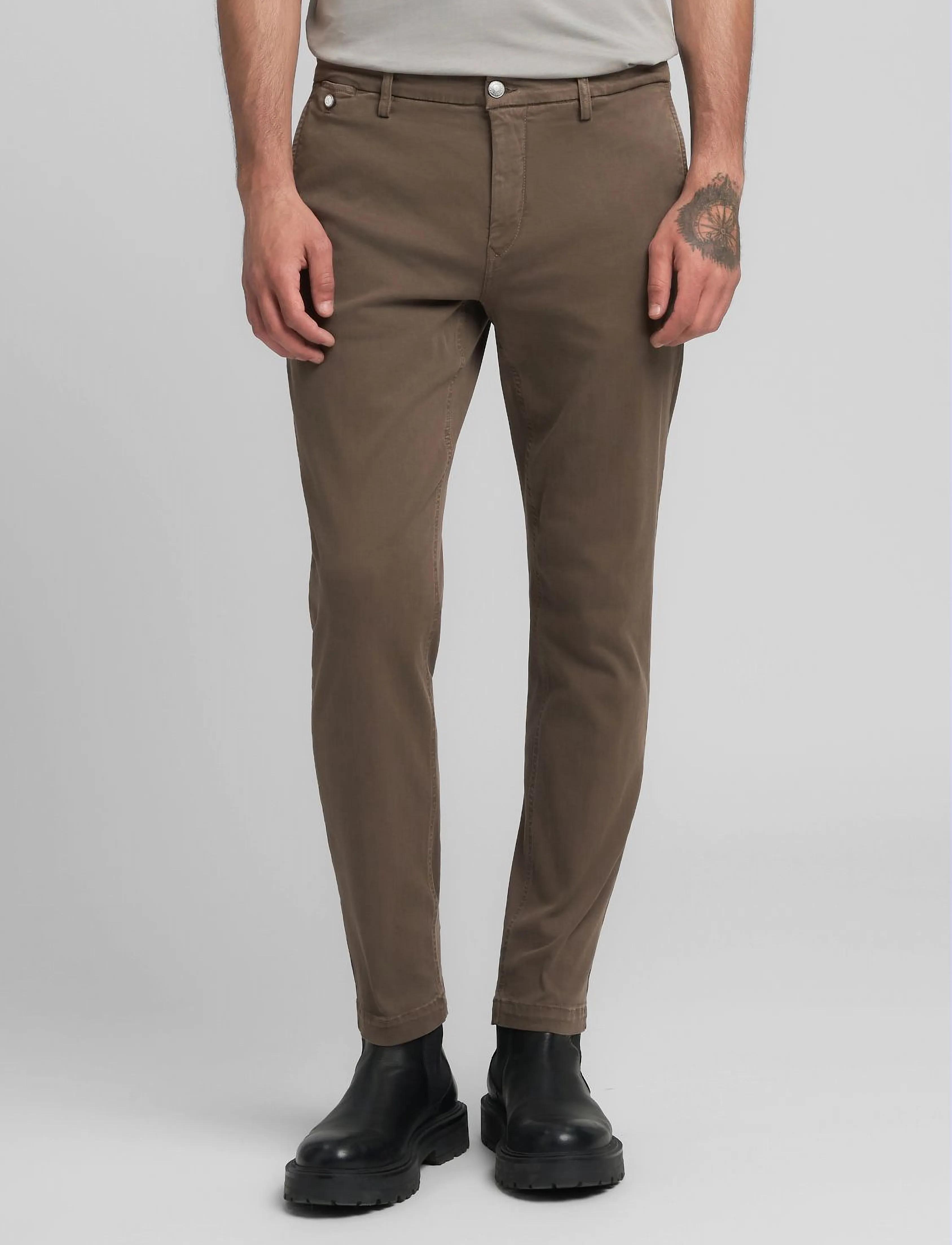 Replay - BENNI Trousers REGULAR Hyperchino Color Xlite - brown - 5