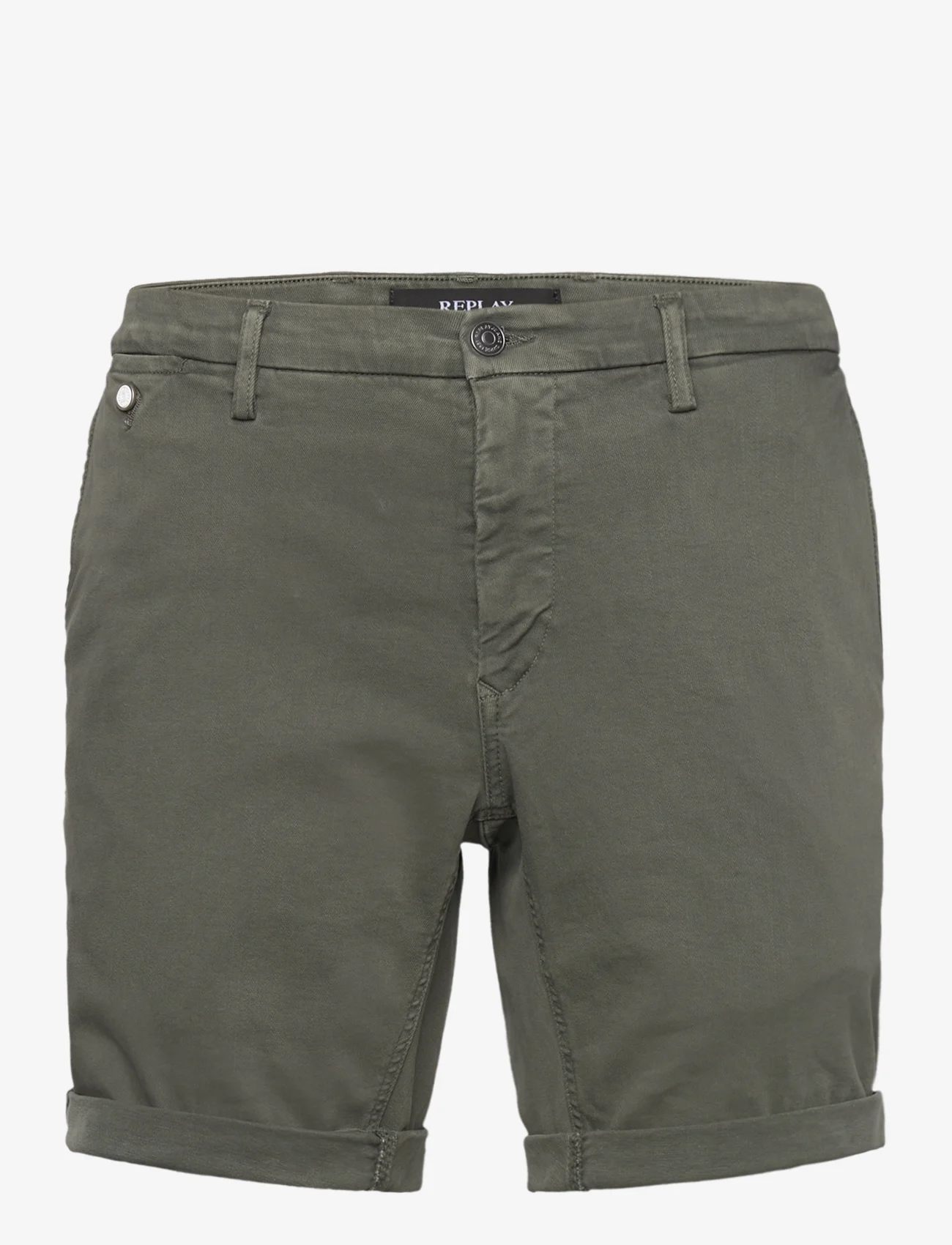 Replay - BENNI SHORT Shorts REGULAR Hyperchino Color Xlite - chino lühikesed püksid - khaki green - 0