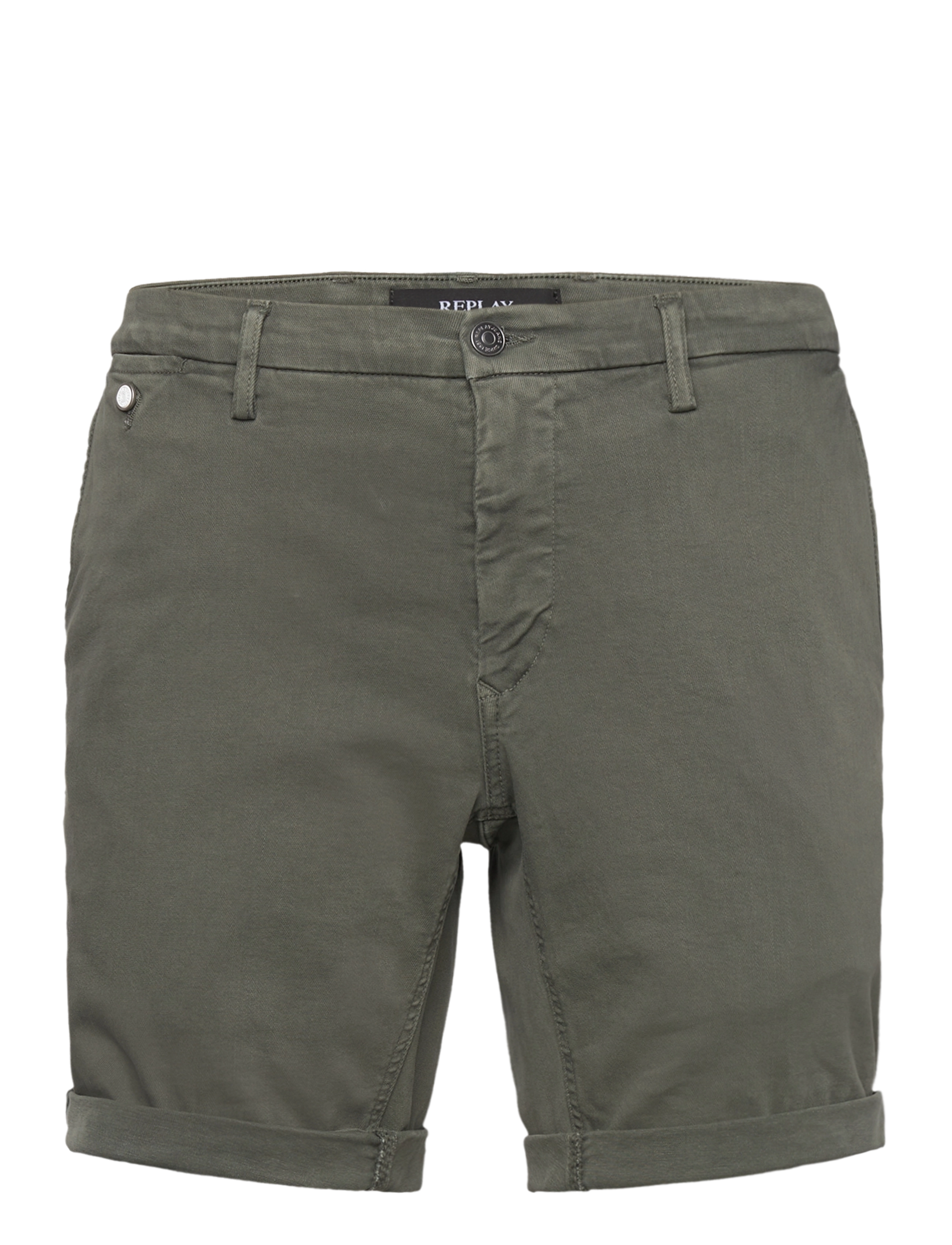 Replay - BENNI SHORT Shorts REGULAR Hyperchino Color Xlite - khaki green - 1