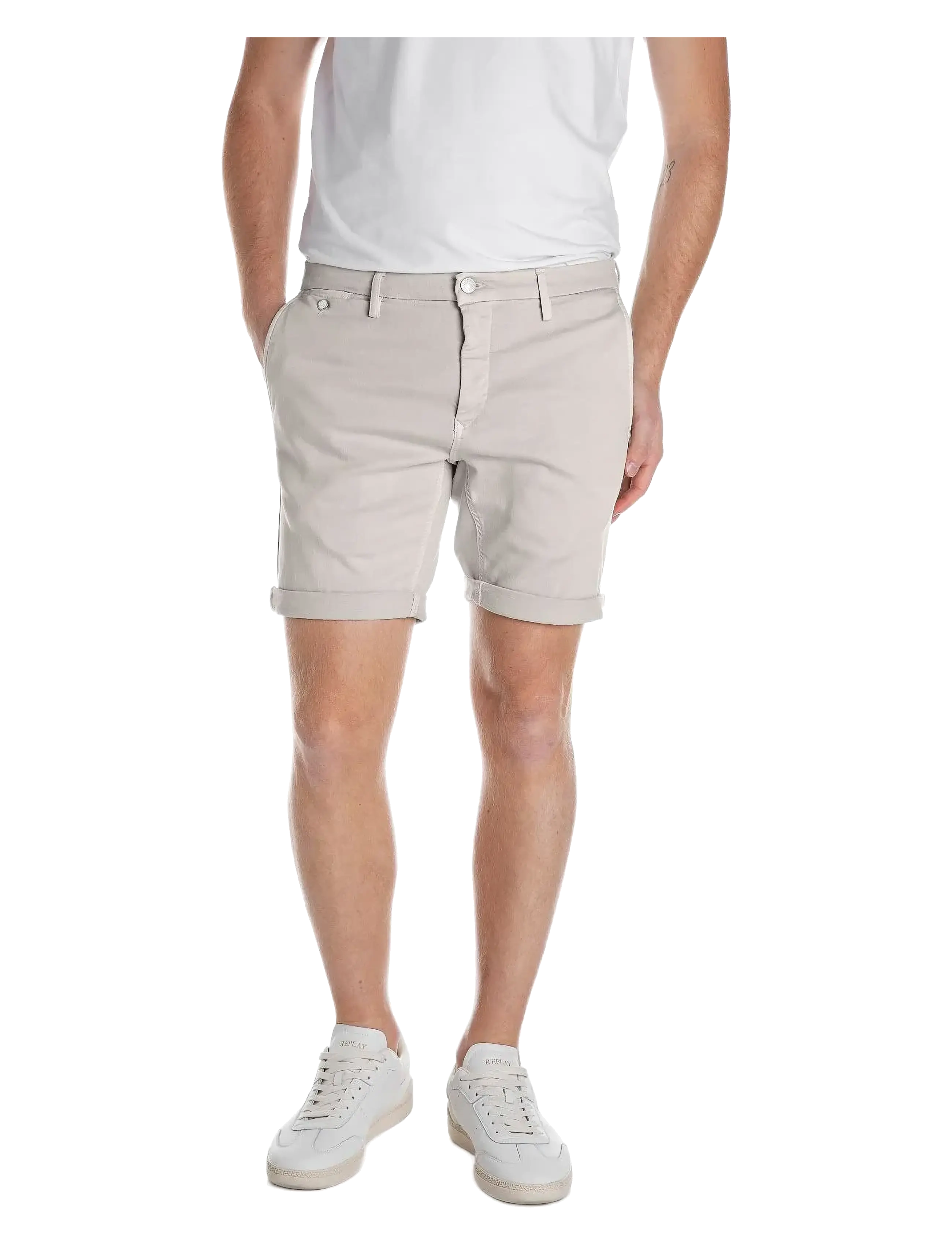 Replay Benni Short Shorts Regular Hyperchino Color Xlite, 29, Shorts, Beige - Casual, Männerswear