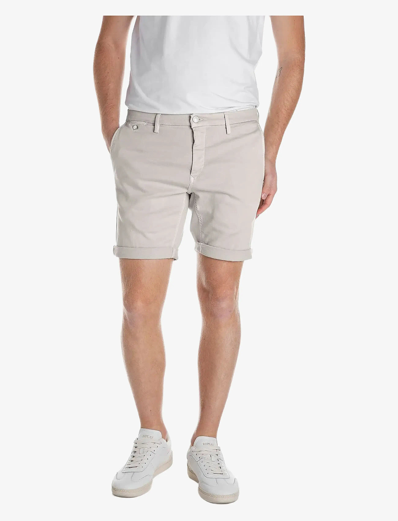 Replay - BENNI SHORT Shorts REGULAR Hyperchino Color Xlite - casual shorts - beige - 0