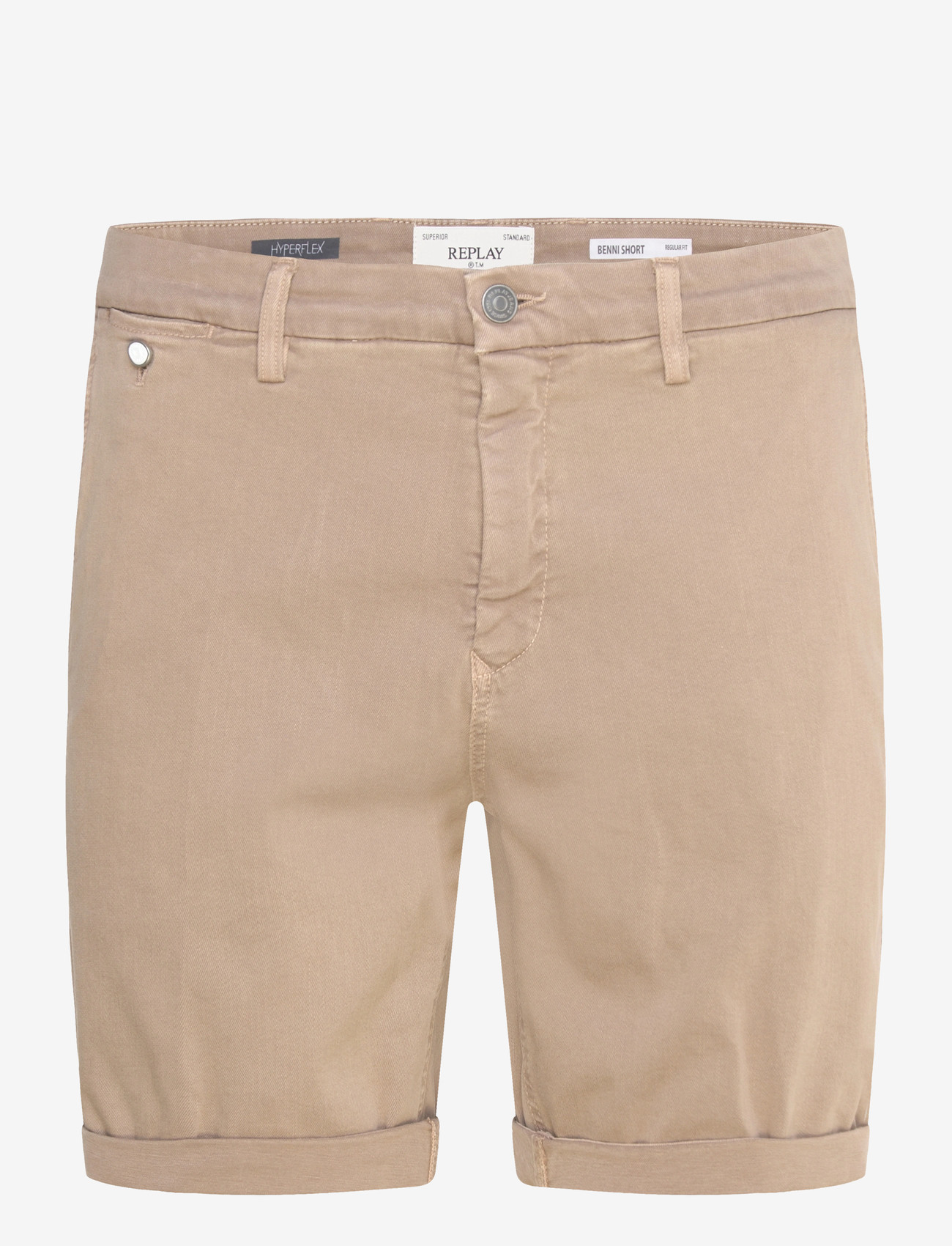 Replay - BENNI SHORT Shorts REGULAR Hyperchino Color Xlite - casual shorts - beige - 1