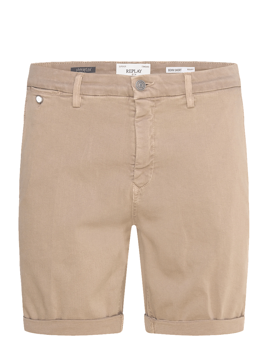 Replay - BENNI SHORT Shorts REGULAR Hyperchino Color Xlite - casual shorts - beige - 1