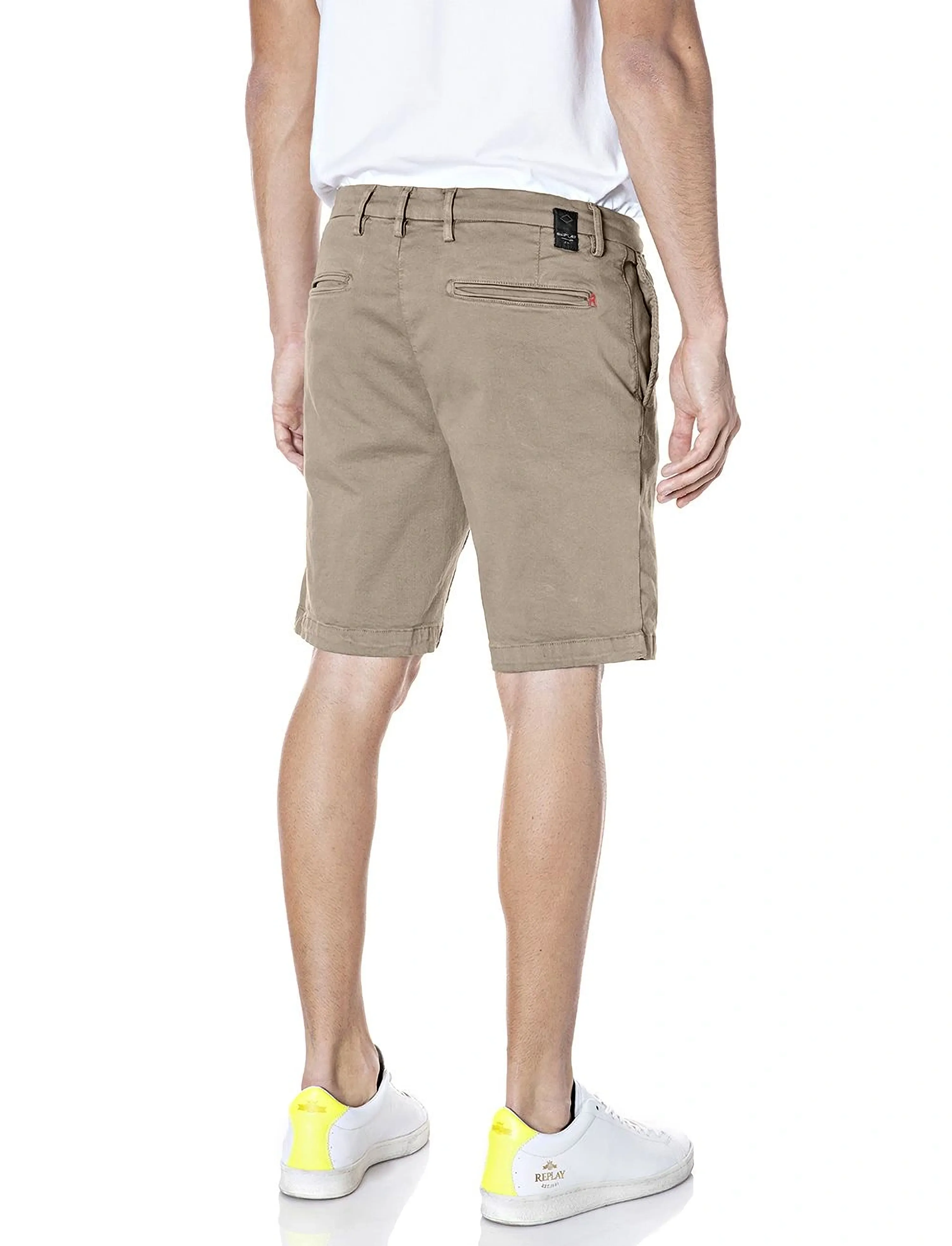 Replay - BENNI SHORT Shorts REGULAR Hyperchino Color Xlite - casual shorts - beige - 3