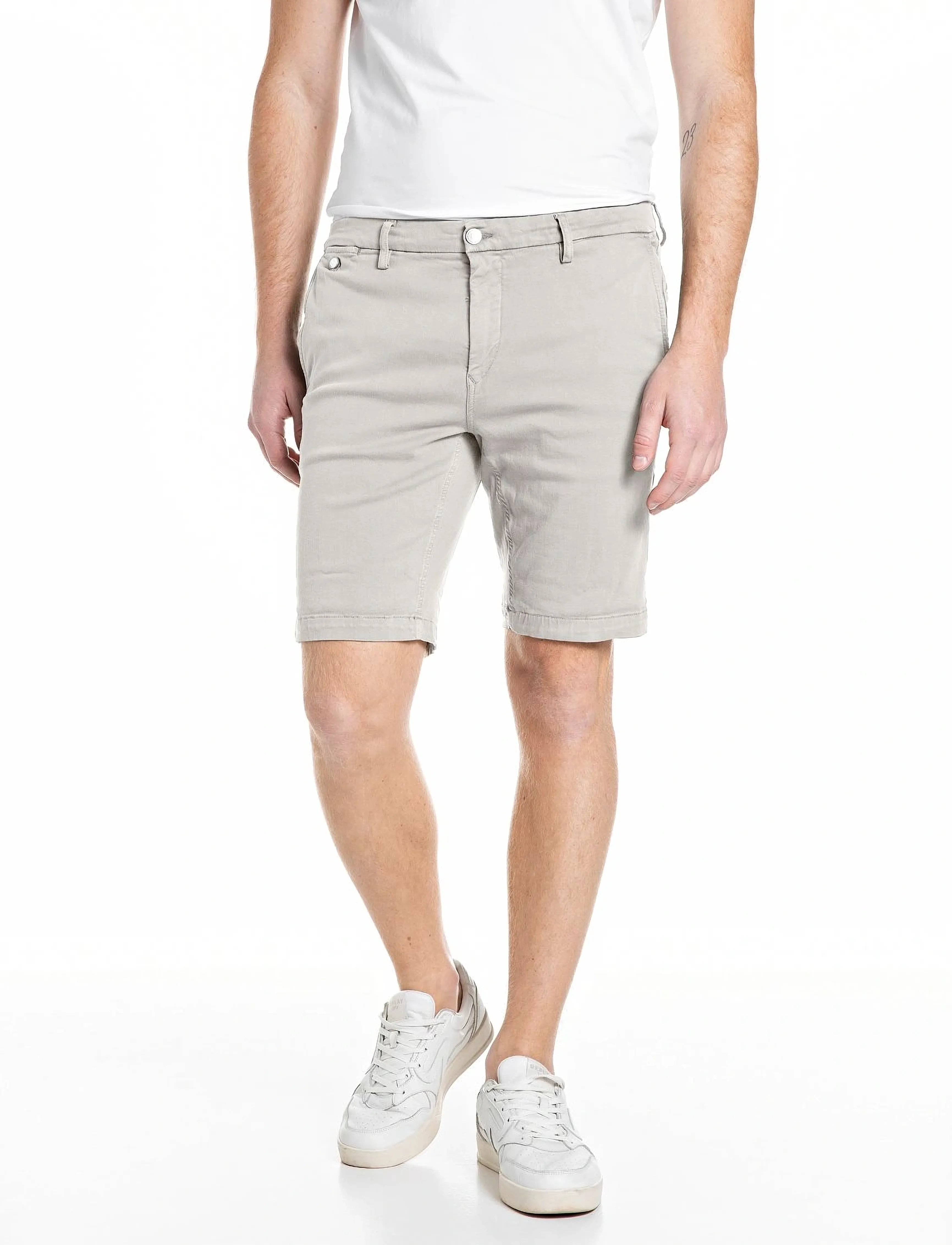 Replay Benni Short Shorts Regular Hyperchino Color Xlite, 34, Shorts, Beige - Casual, Männerswear
