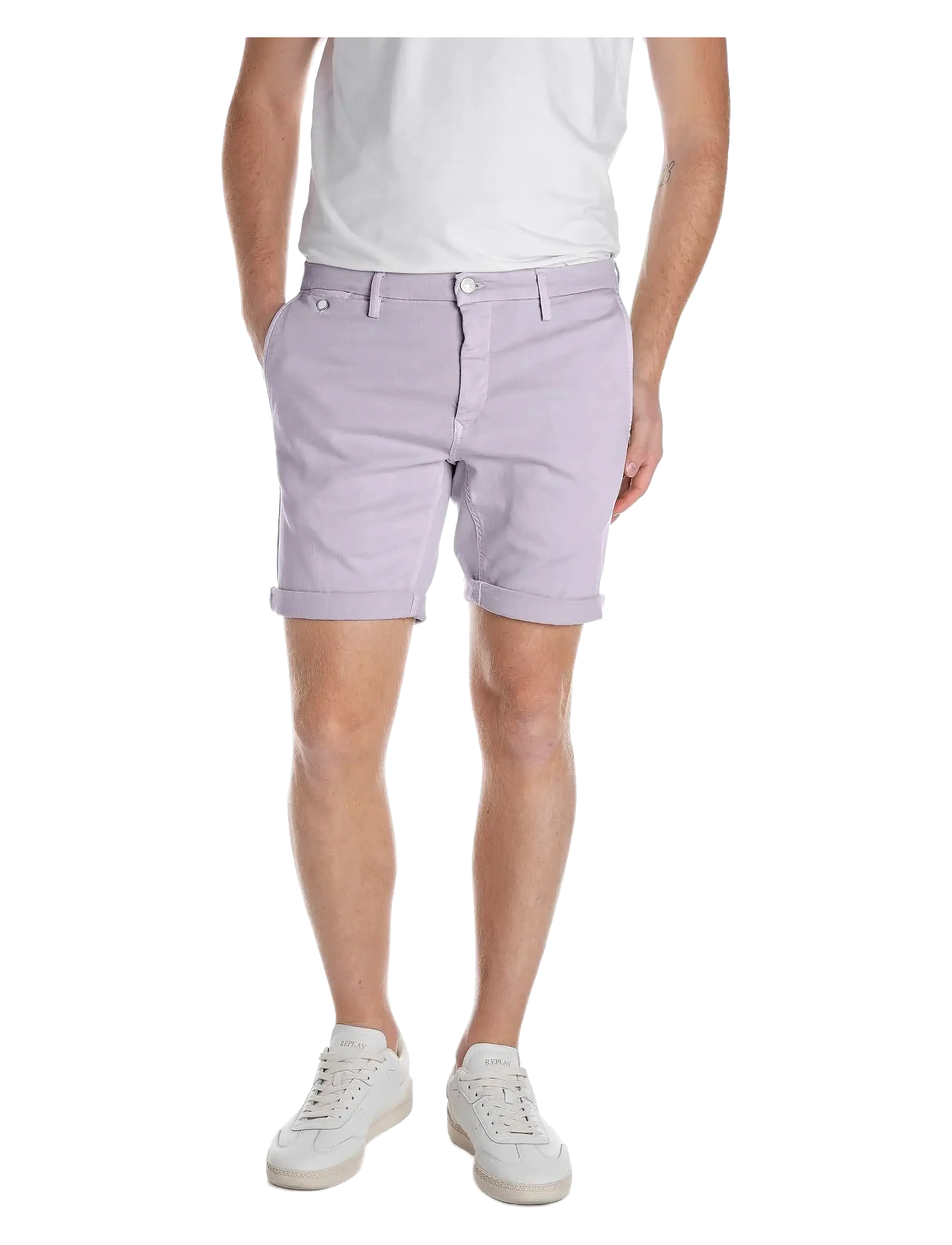 Replay Benni Short Shorts Regular Hyperchino Color Xlite, 33, Shorts, Lila - Casual, Männerswear