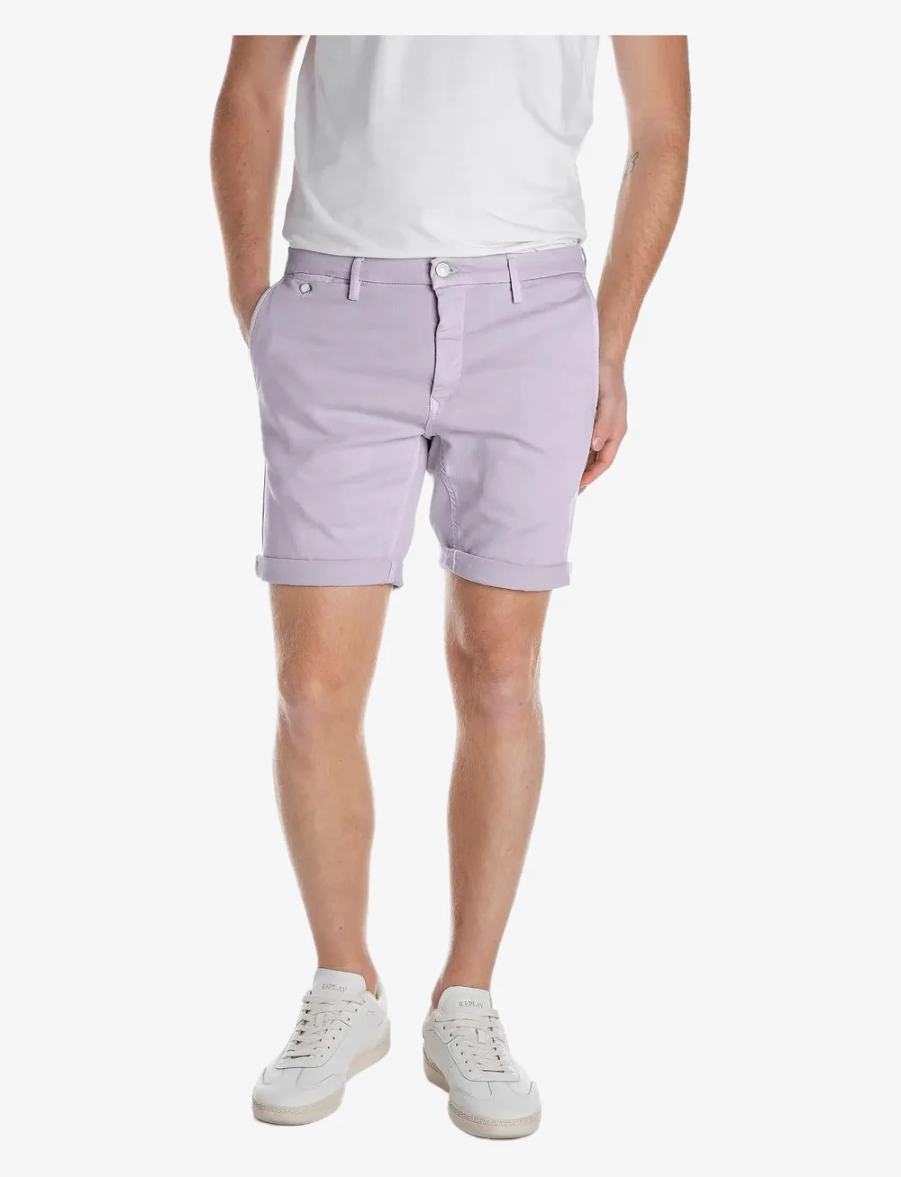Replay - BENNI SHORT Shorts REGULAR Hyperchino Color Xlite - lühikesed vabaajapüksid - purple - 0