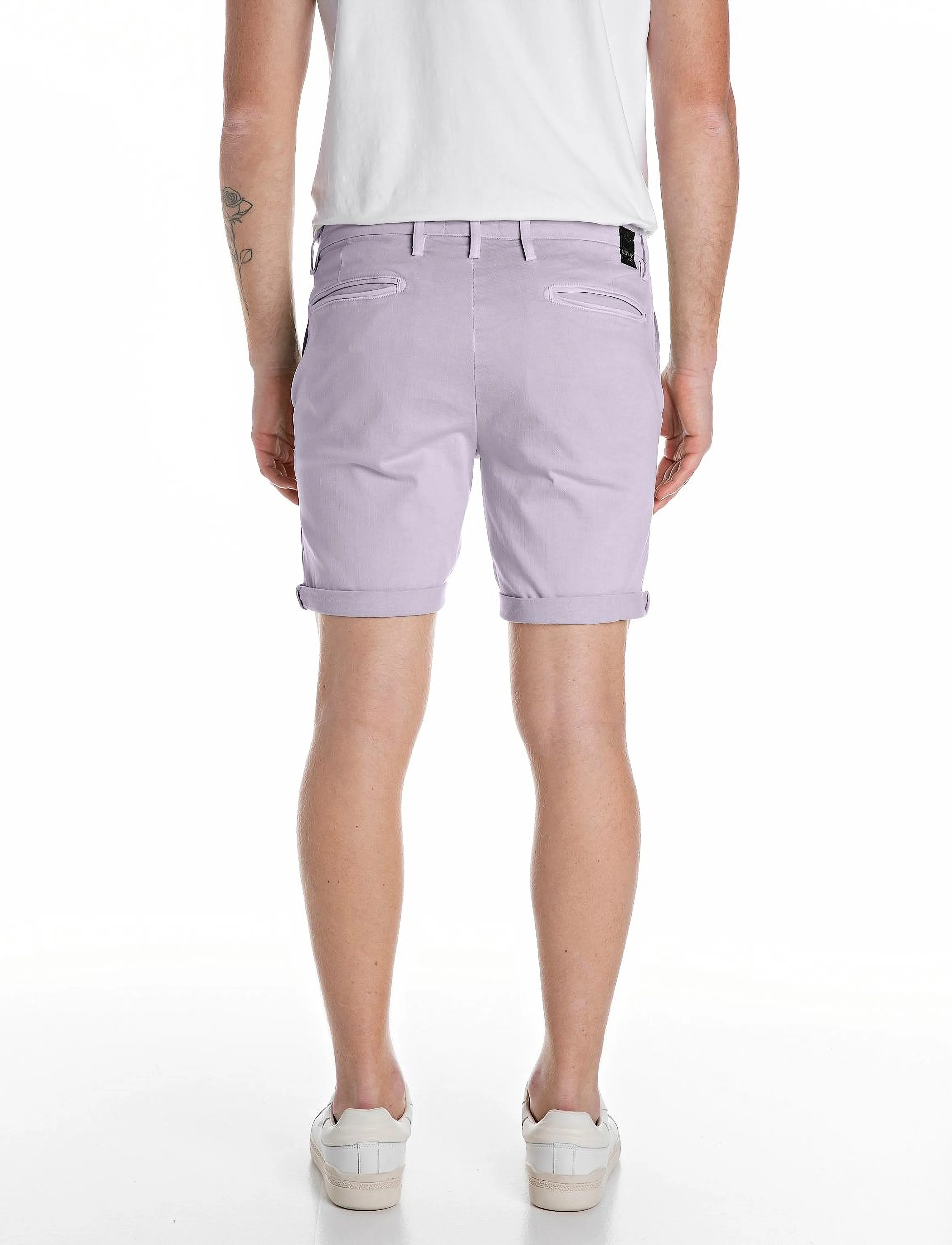 Replay - BENNI SHORT Shorts REGULAR Hyperchino Color Xlite - krótkie spodenki - purple - 1