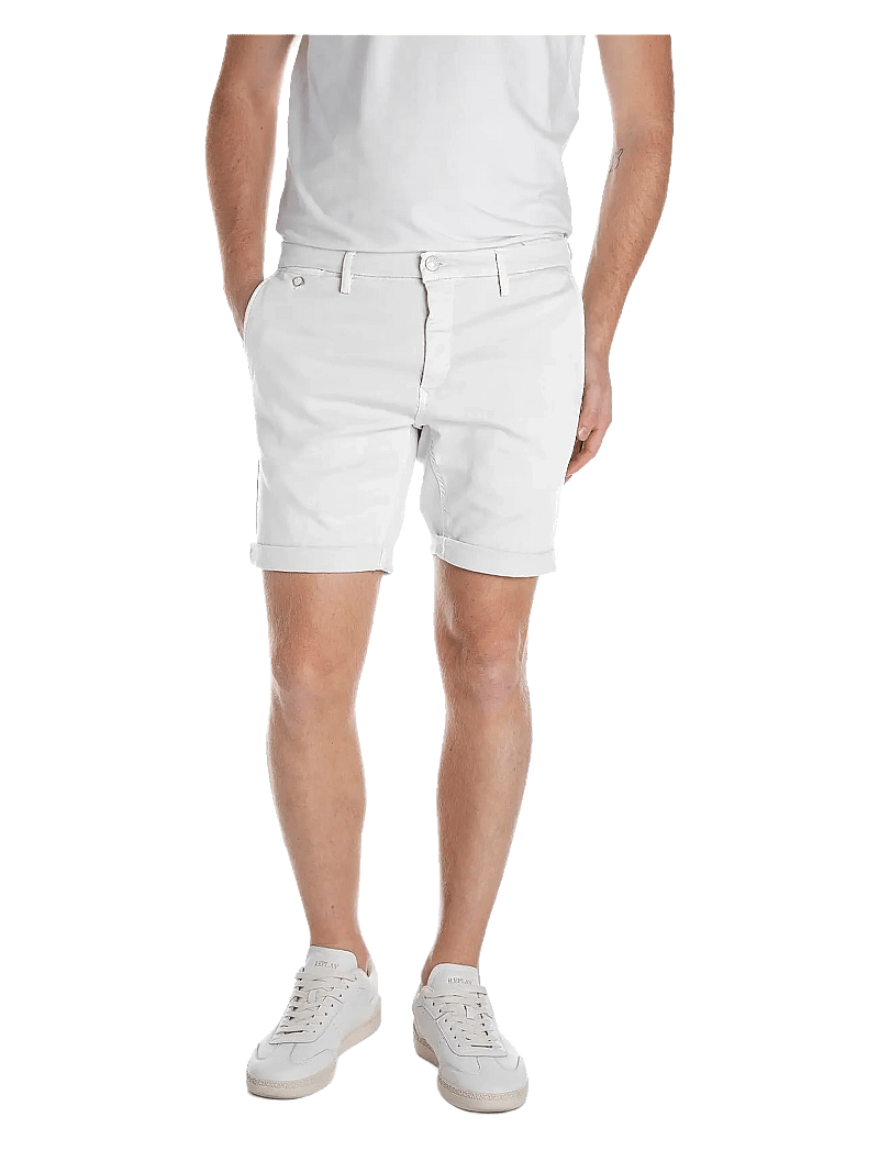 Replay - BENNI SHORT Shorts REGULAR Hyperchino Color Xlite - lühikesed vabaajapüksid - white - 0
