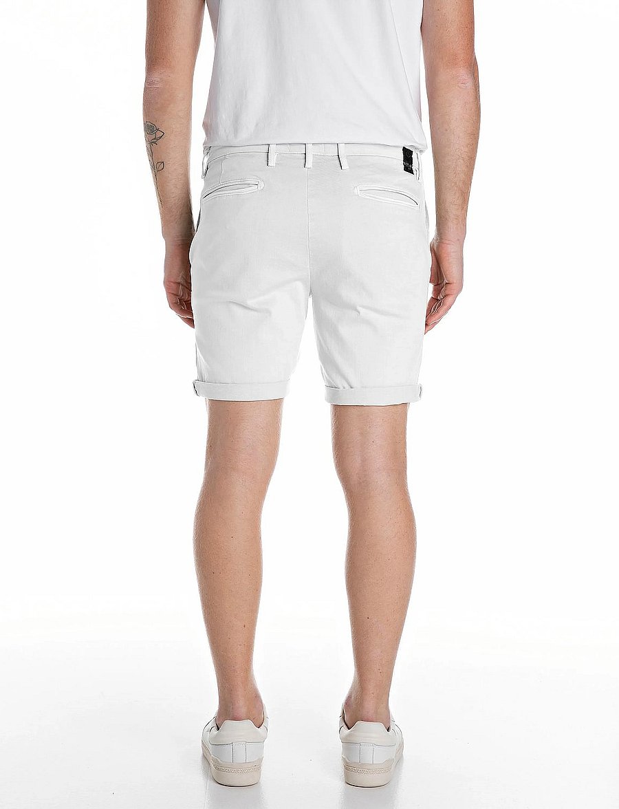 Replay - BENNI SHORT Shorts REGULAR Hyperchino Color Xlite - casual shorts - white - 1