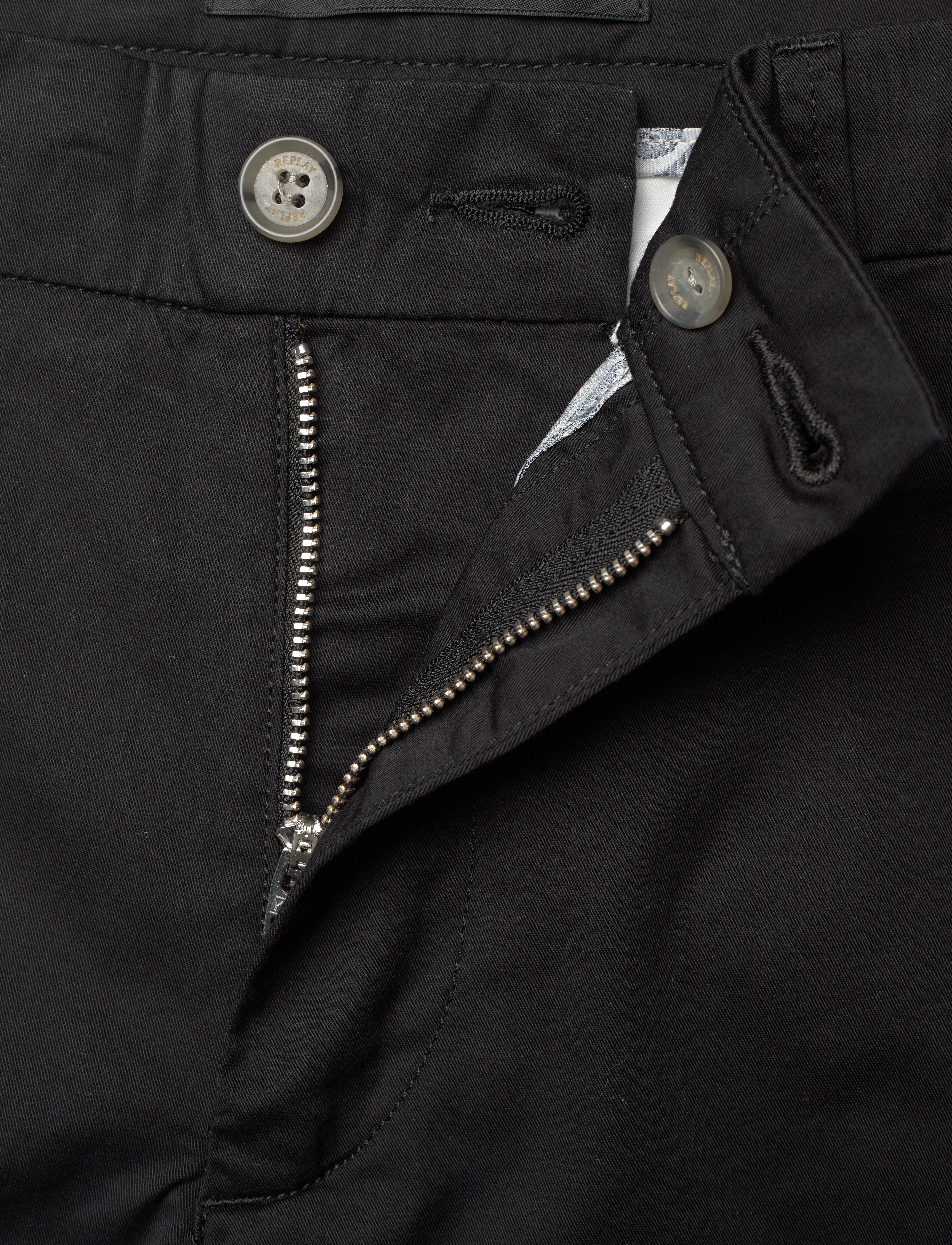 Replay - Shorts SLIM - short chino - black - 3