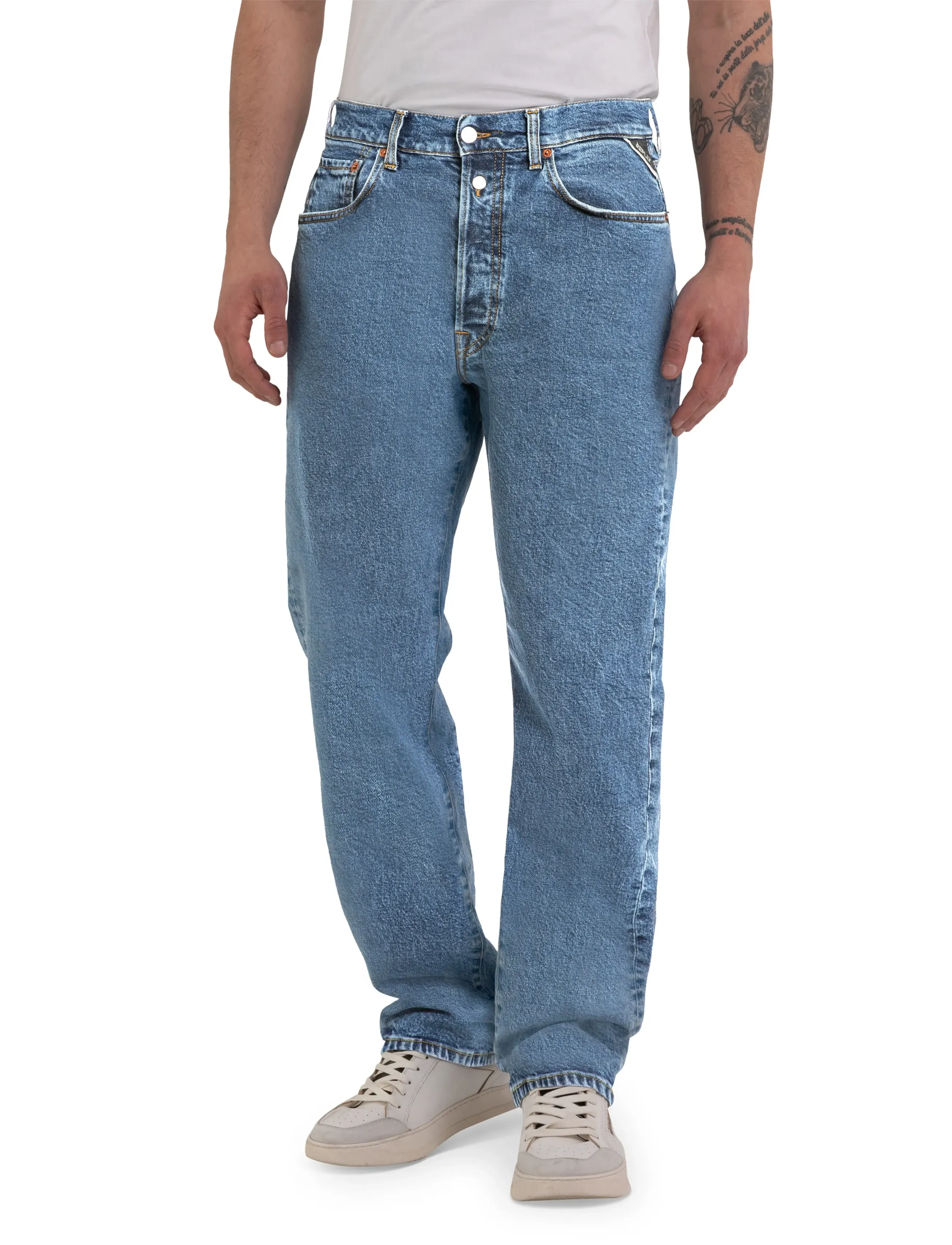 Replay M9Z1 Straight 9Zero1 Sustainable Denim Trousers, 30 x 30, Jeans, Blau - Regular, Männerswear