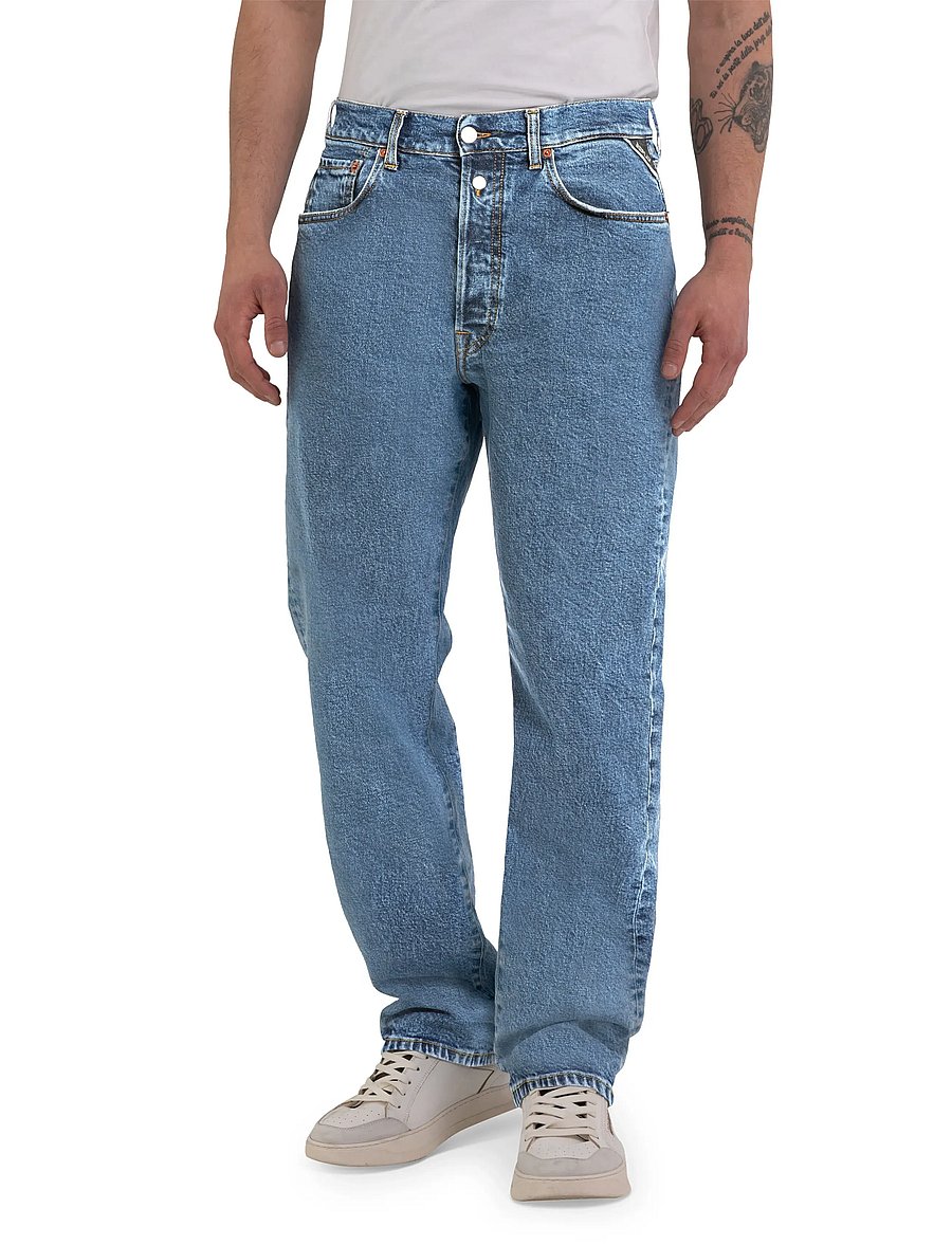 Replay - M9Z1 STRAIGHT 9ZERO1 Sustainable DENIM Trousers - regular jeans - blue - 0