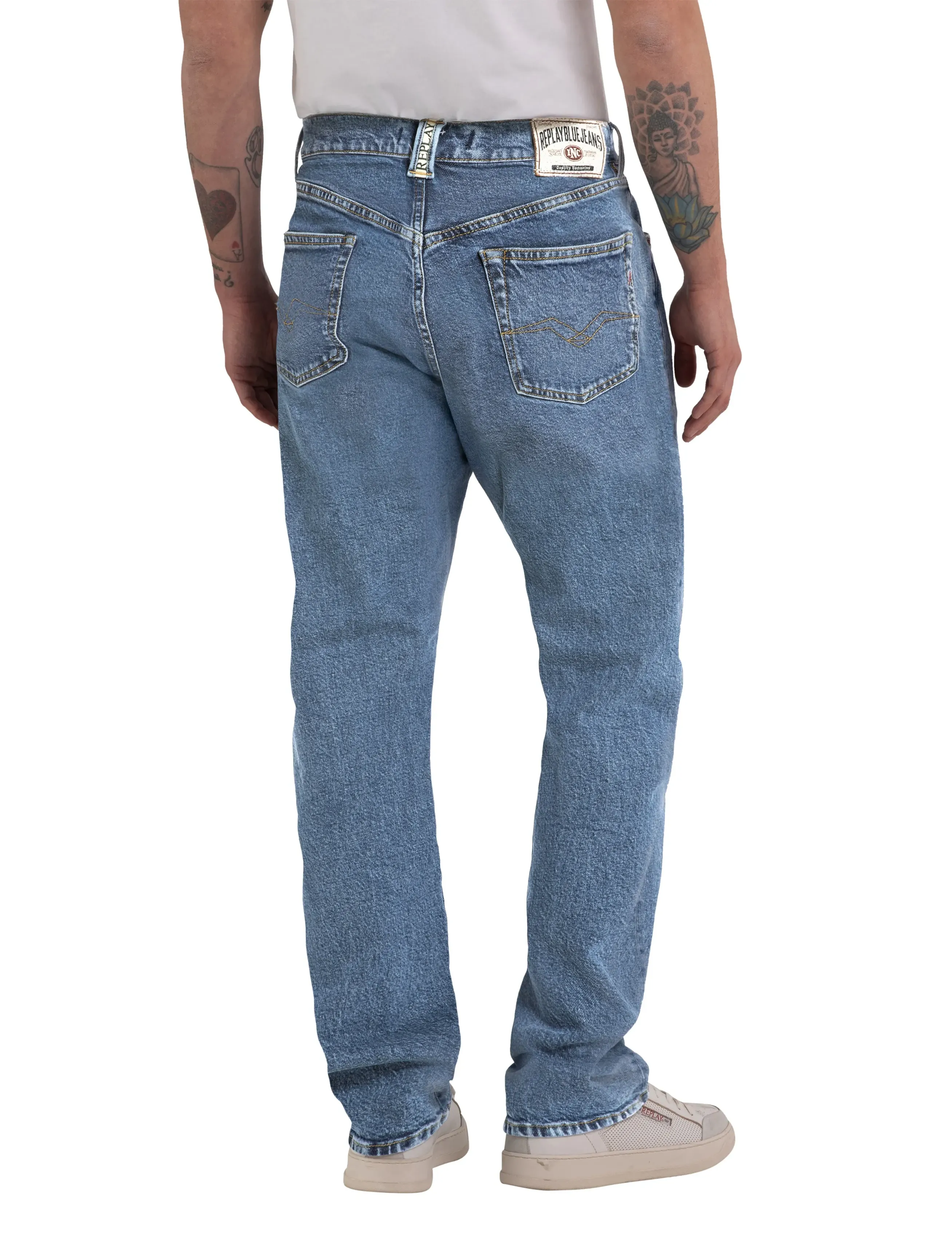 Replay - M9Z1 STRAIGHT 9ZERO1 Sustainable DENIM Trousers - regular jeans - blue - 3