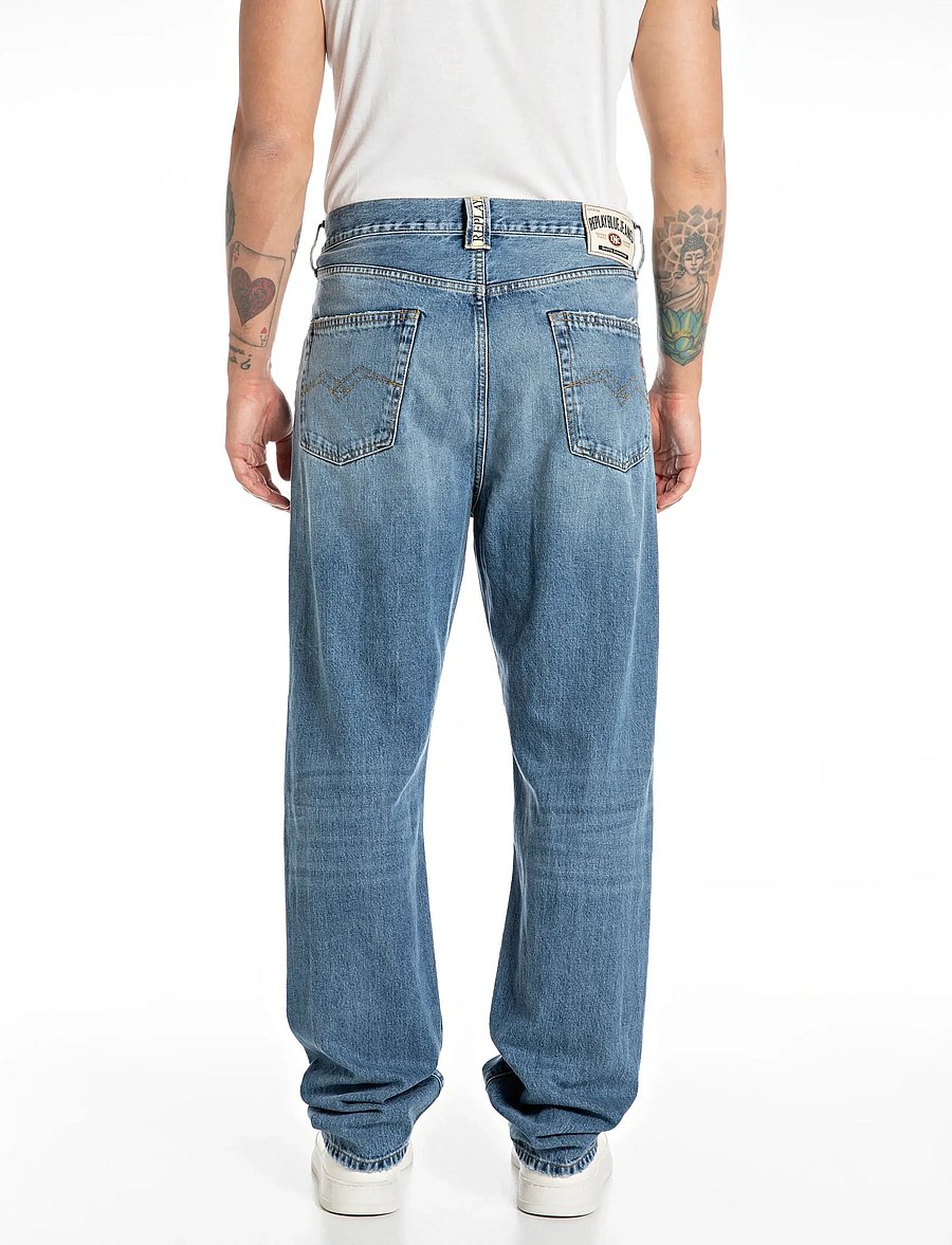 Replay - M9Z1 STRAIGHT 9Z1 ECO PLUS Sustainable DENIM Trousers - regular jeans - blue - 3