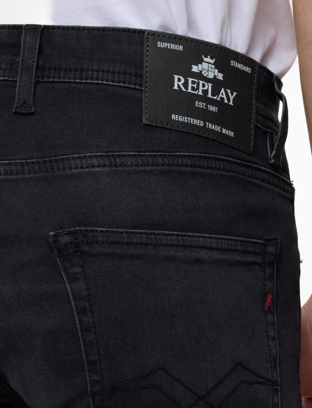 Replay - GROVER Trousers STRAIGHT C-Stretch - regular jeans - dark grey - 5