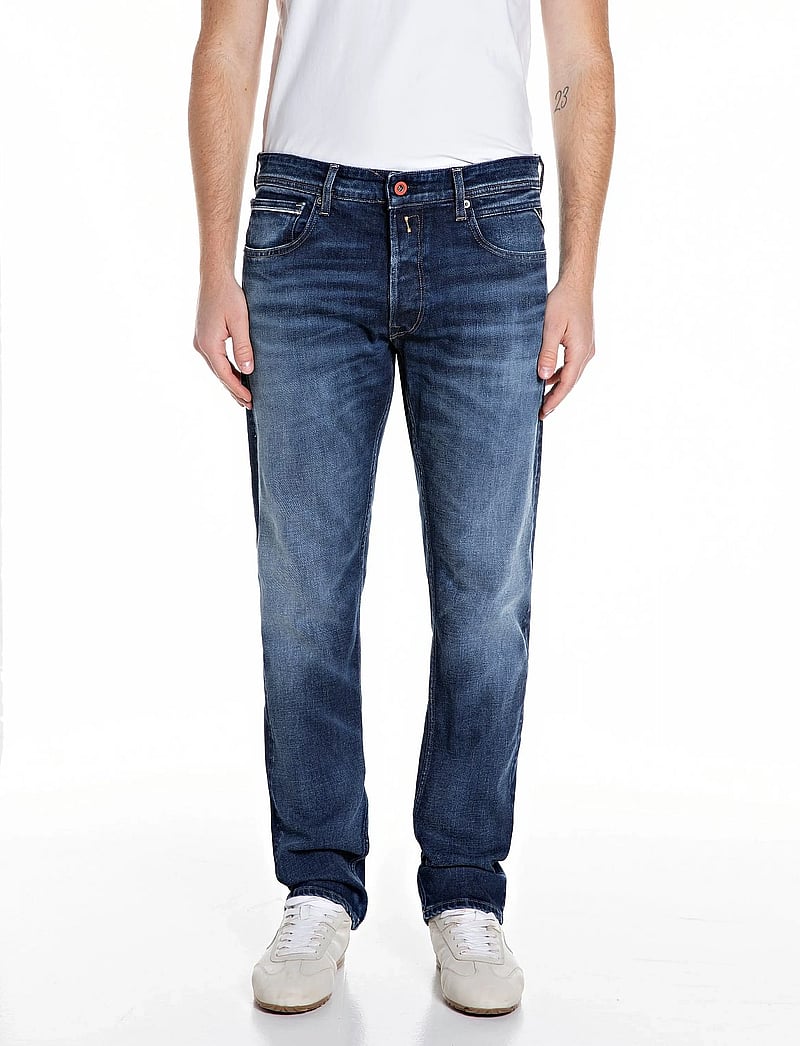 Replay - GROVER Trousers STRAIGHT - tavalised teksad - dark blue - 0