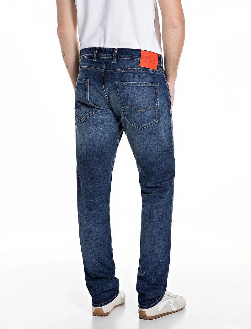 Replay - GROVER Trousers STRAIGHT - tavalised teksad - dark blue - 3