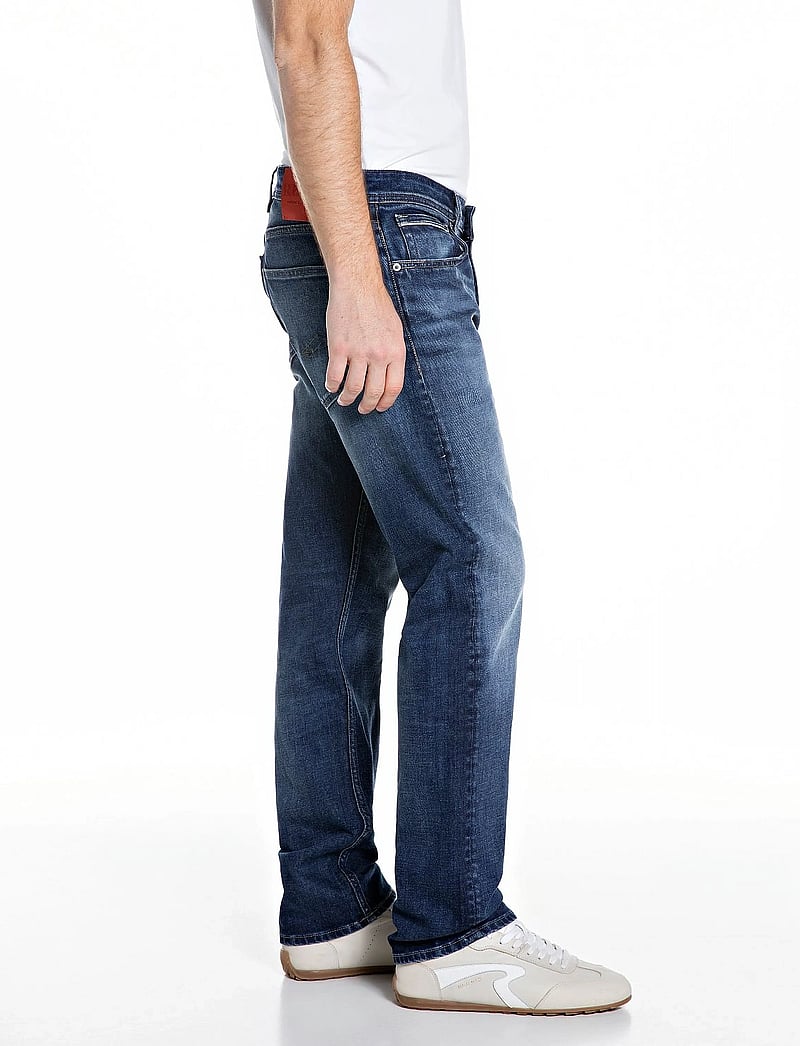 Replay - GROVER Trousers STRAIGHT - tavalised teksad - dark blue - 4
