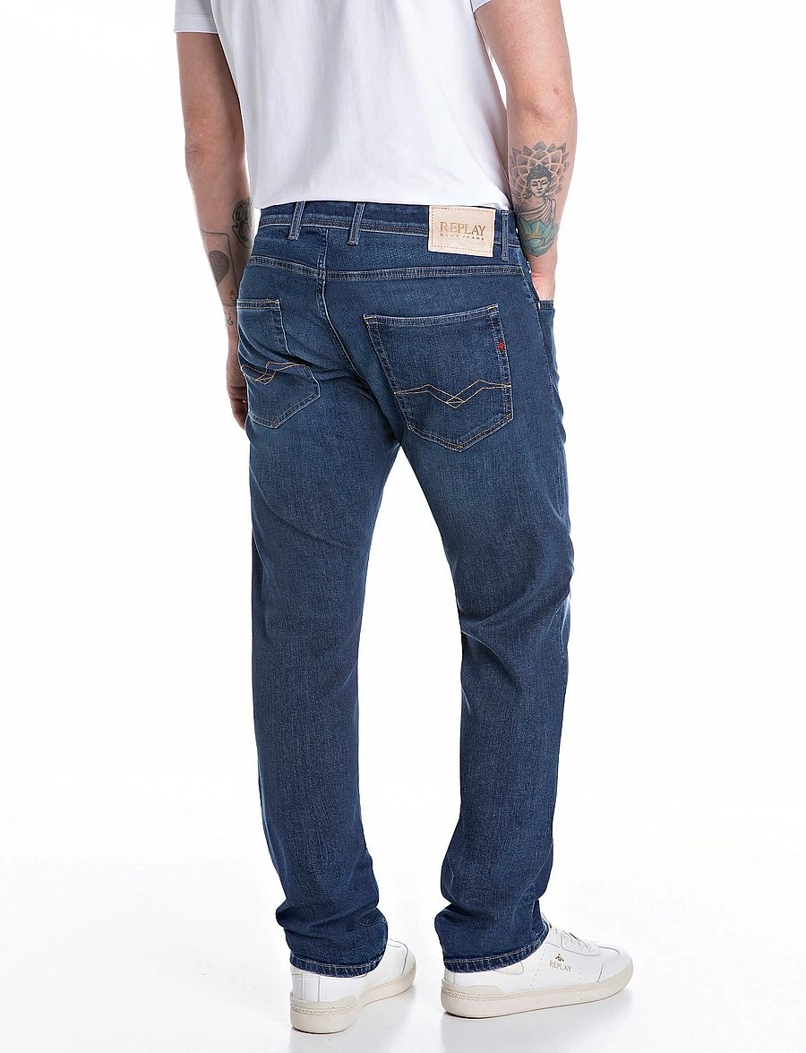 Replay - GROVER Trousers STRAIGHT 573 ECO PLUS,Sustainable - regular jeans - blue - 3