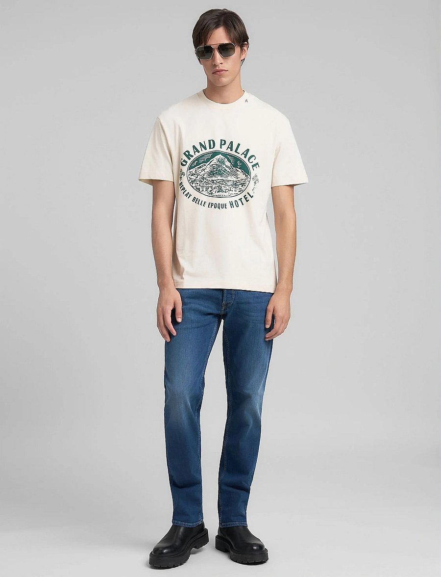 Replay - GROVER Trousers STRAIGHT 573 ECO PLUS,Sustainable - regular jeans - blue - 4