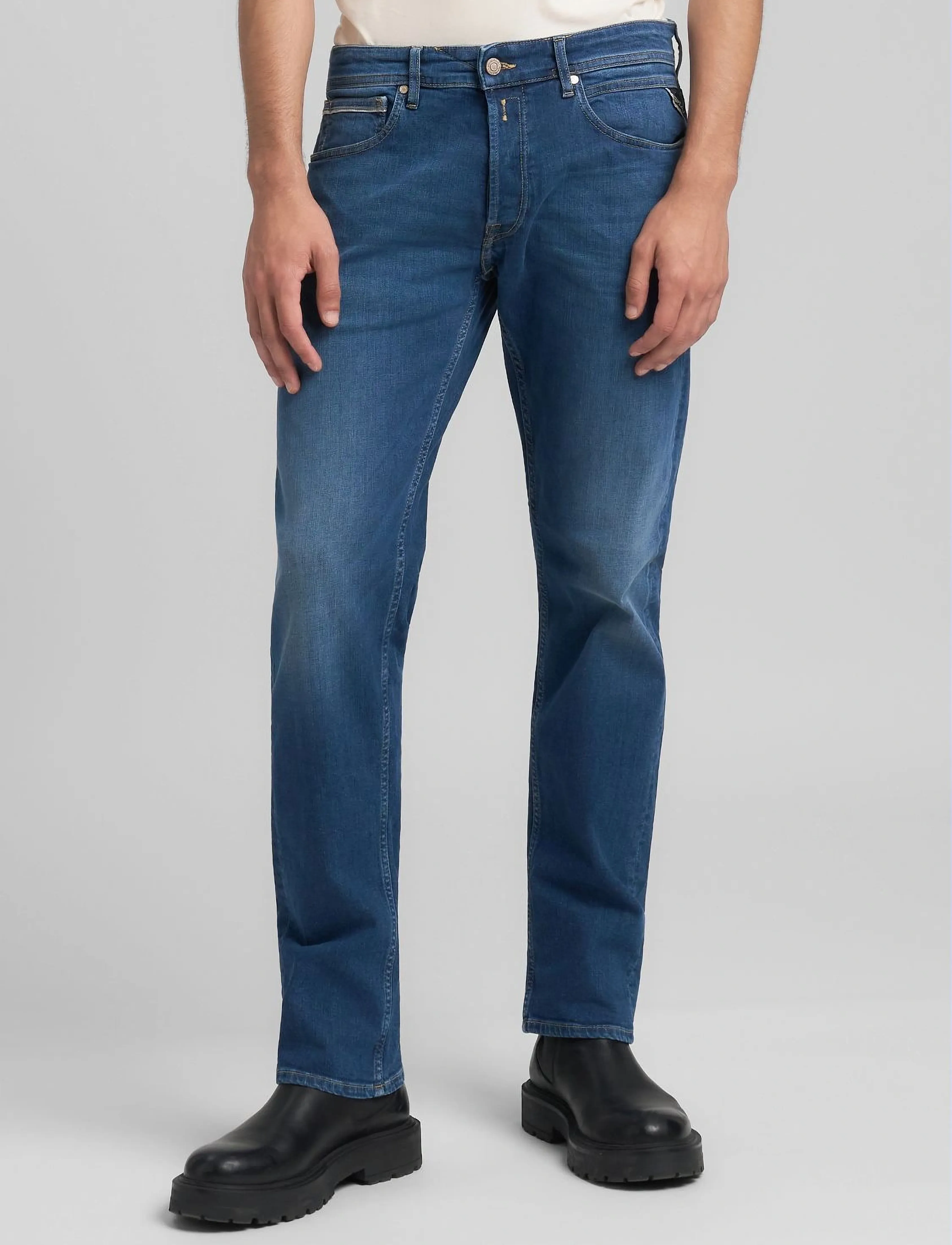Replay - GROVER Trousers STRAIGHT 573 ECO PLUS,Sustainable - regular jeans - blue - 5