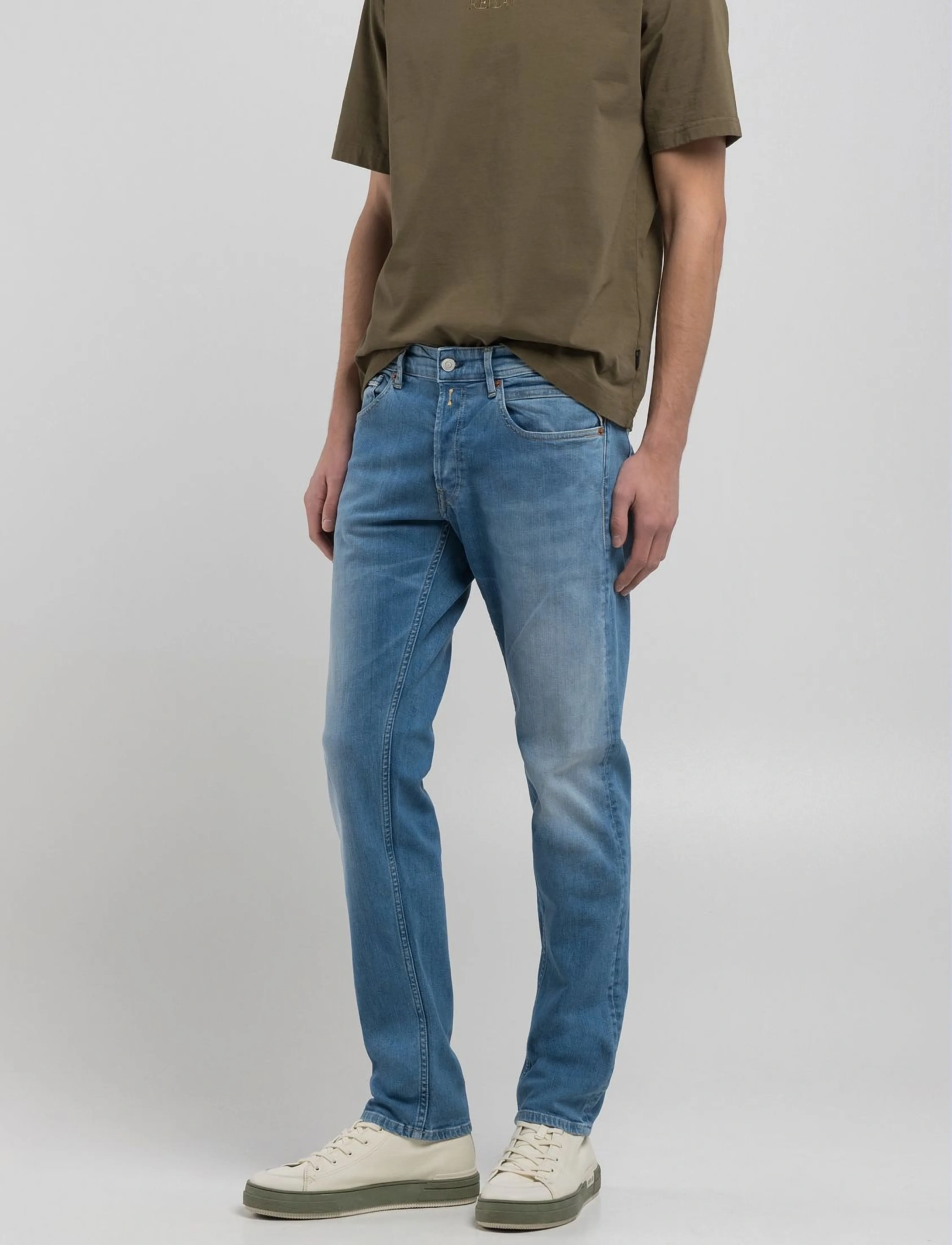 Replay - GROVER Trousers STRAIGHT 573 ECO PLUS - regular jeans - medium blue - 5