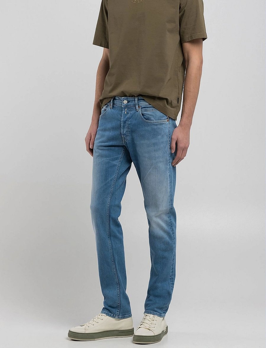 Replay - GROVER Trousers STRAIGHT 573 ECO PLUS - regular jeans - medium blue - 5