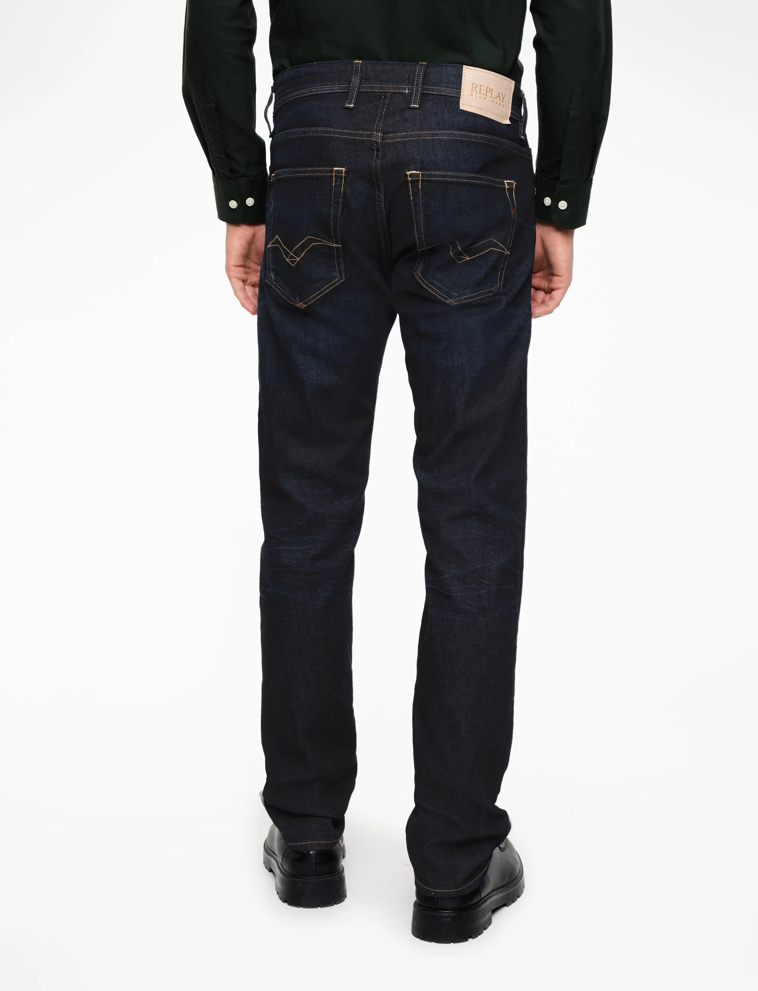 Replay - GROVER Trousers STRAIGHT 573 ECO PLUS - blue - 4
