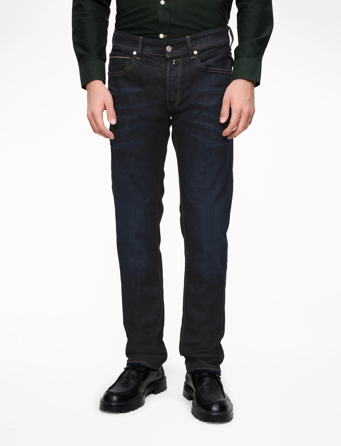 Replay - GROVER Trousers STRAIGHT 573 ECO PLUS - regular jeans - blue - 0