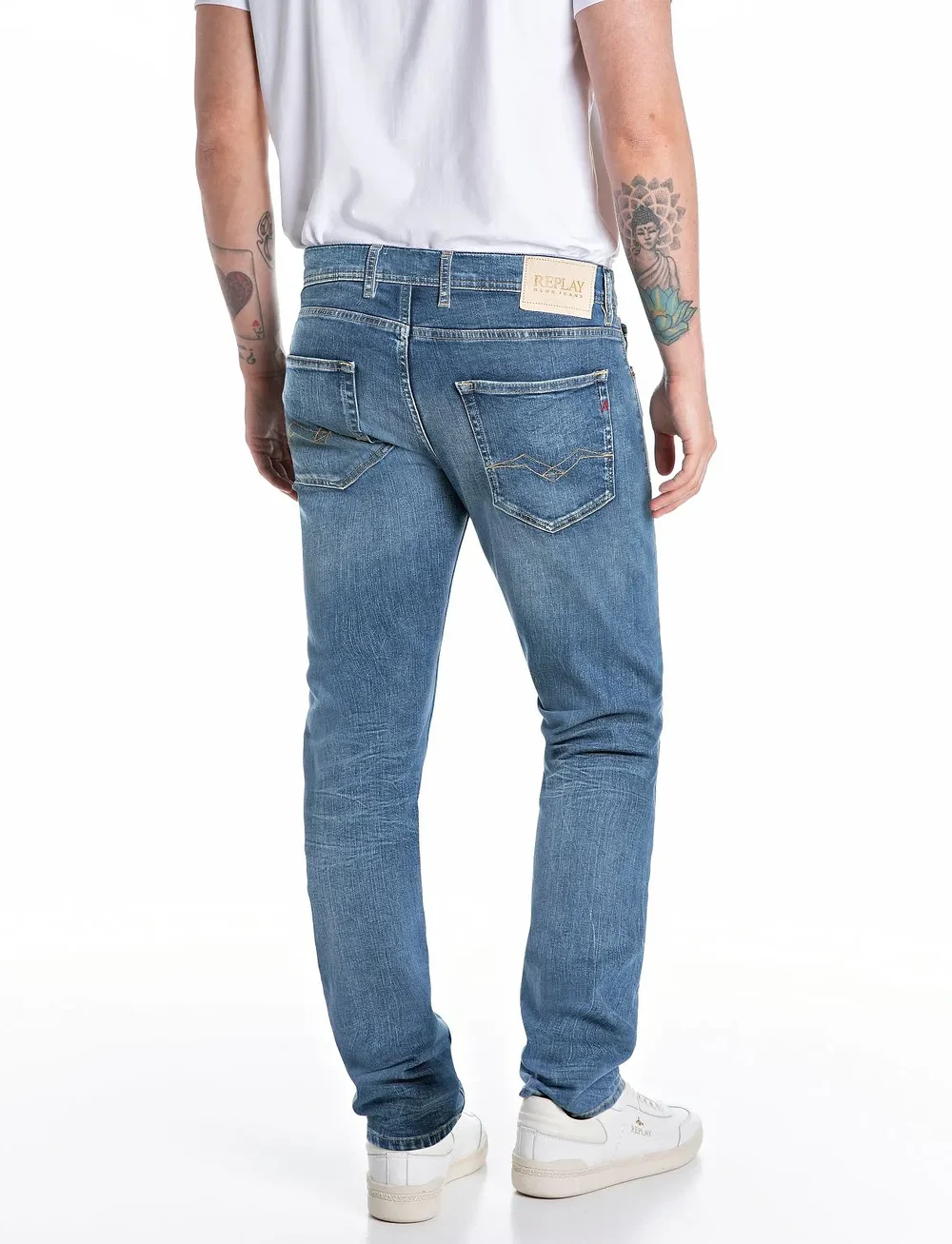 Replay - GROVER Trousers STRAIGHT 573 ECO PLUS - regular jeans - blue - 3