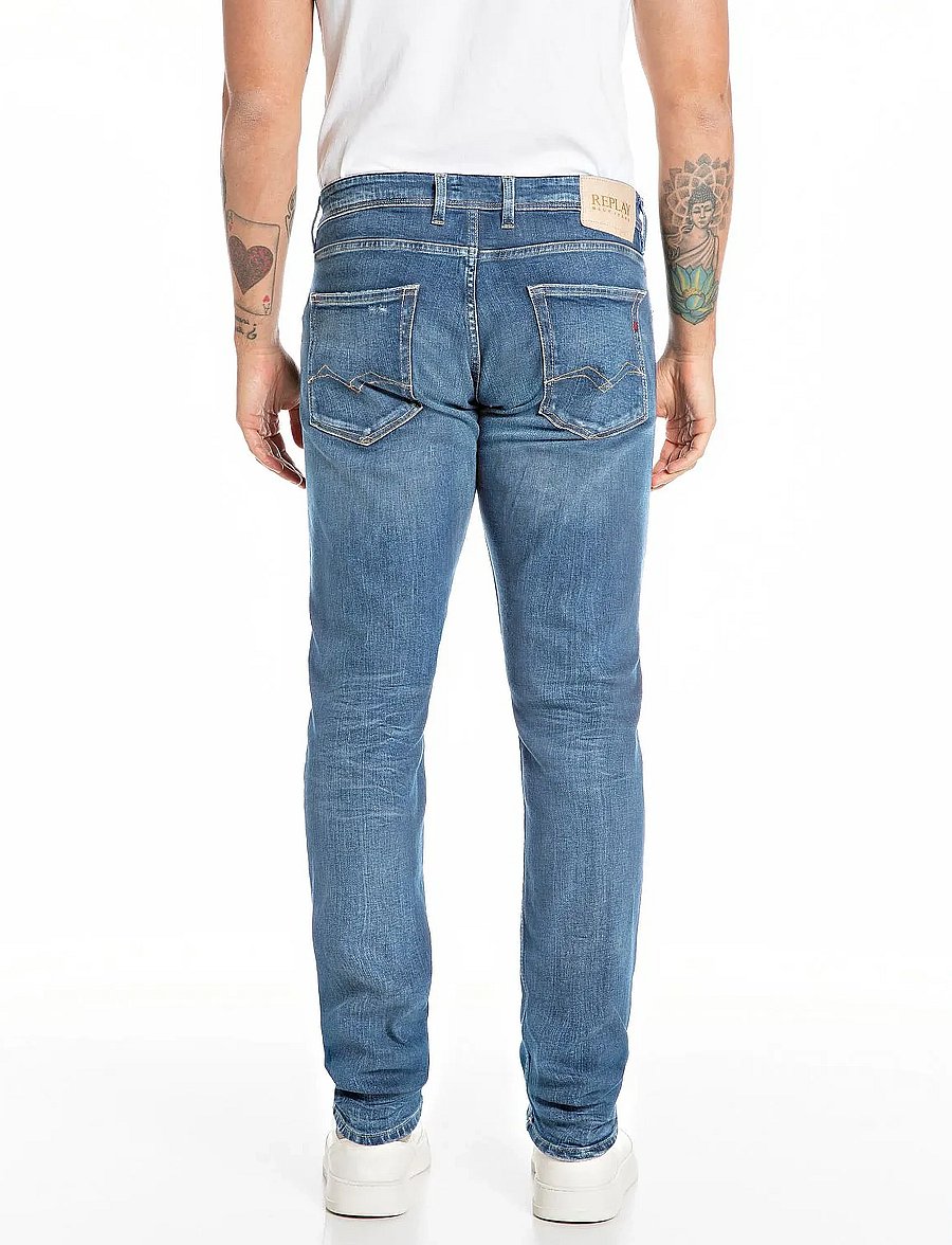 Replay - GROVER Trousers STRAIGHT 573 ECO PLUS - normale jeans - blue - 3