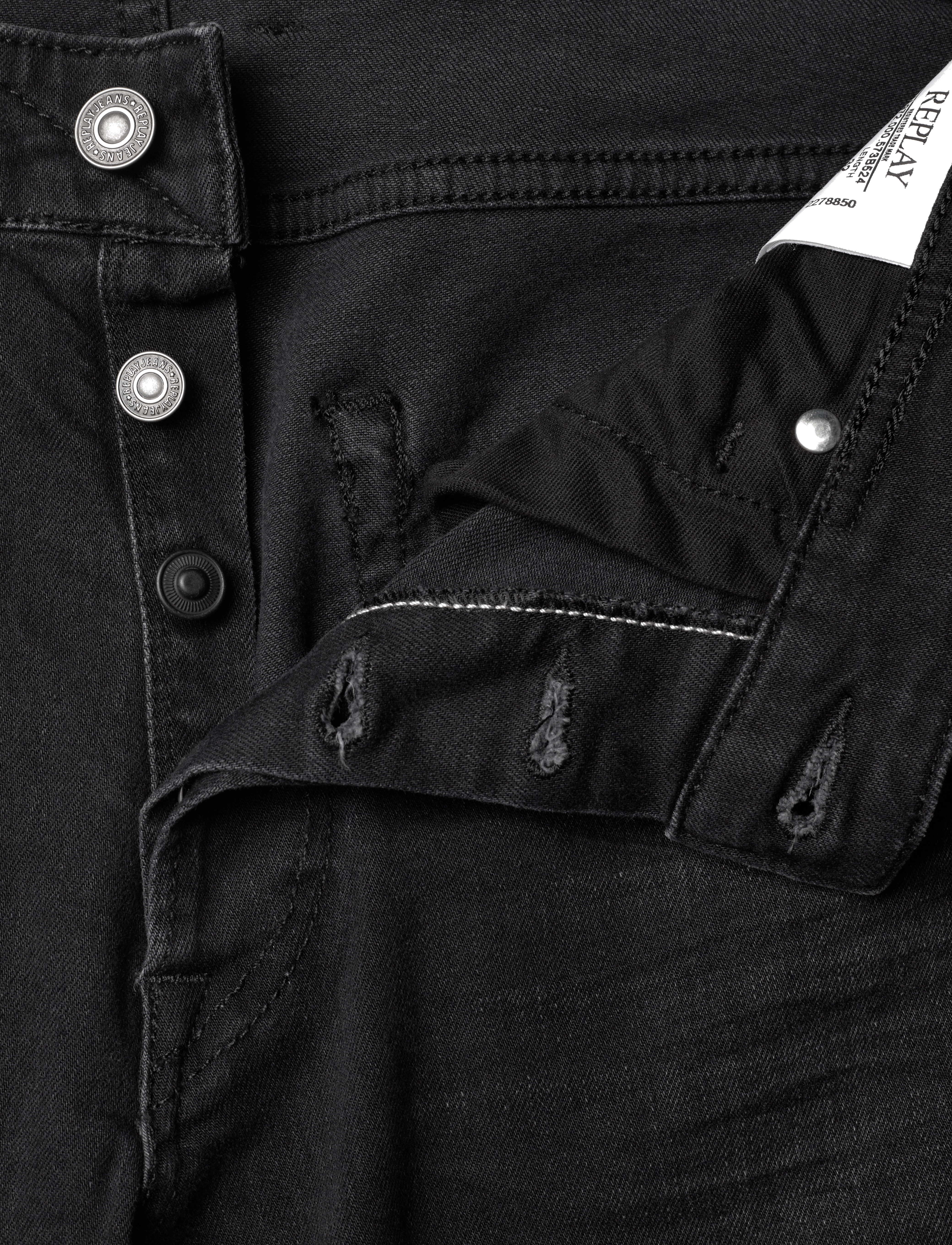 Replay - GROVER Trousers STRAIGHT 573 BIO - black - 3