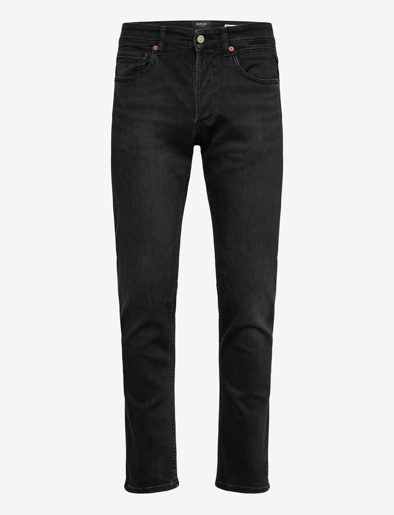 Replay - GROVER Trousers STRAIGHT 573 ECO PLUS - regular jeans - black delavÉ - 1