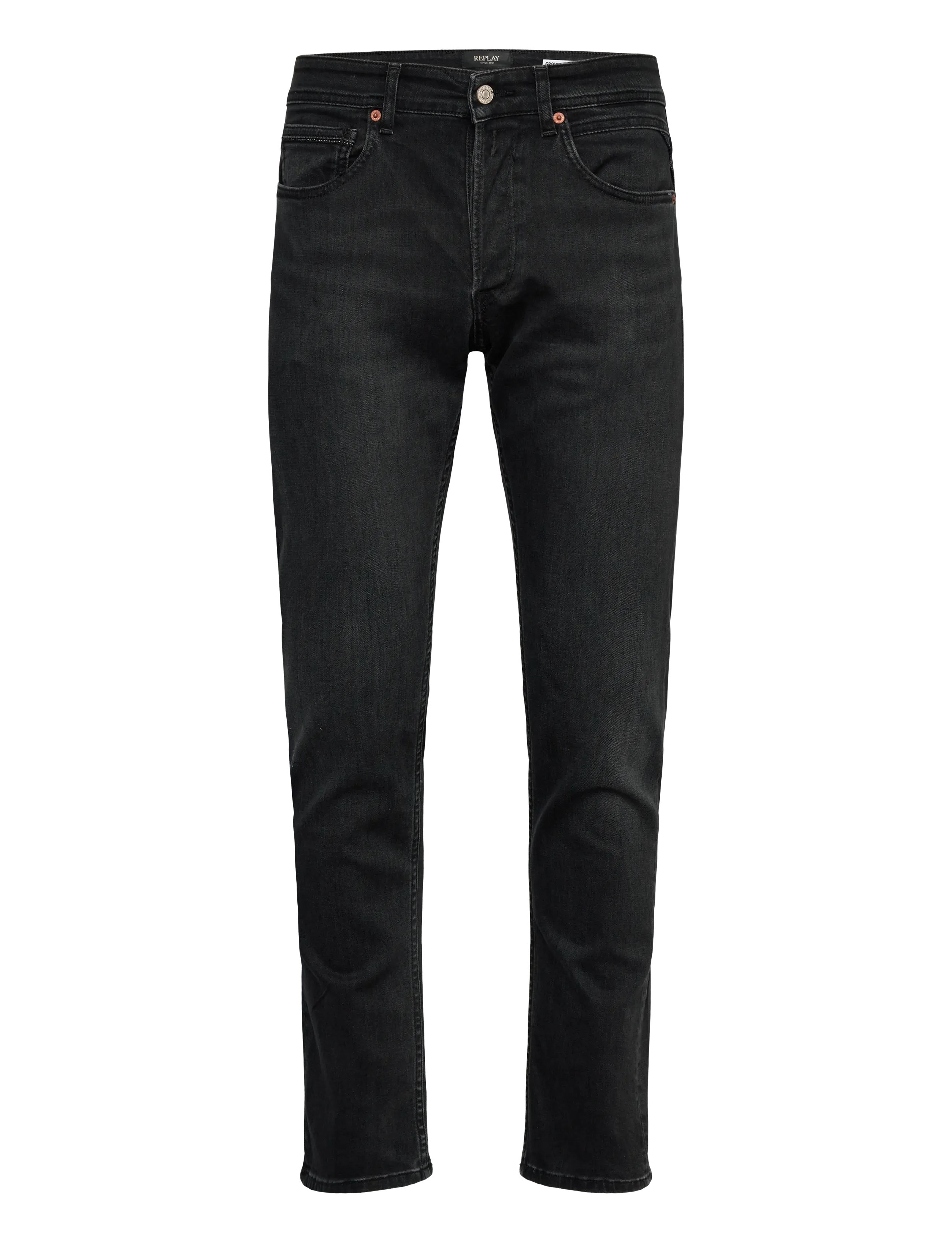 GROVER Trousers STRAIGHT 573 ECO PLUS - BLACK DELAVÉ