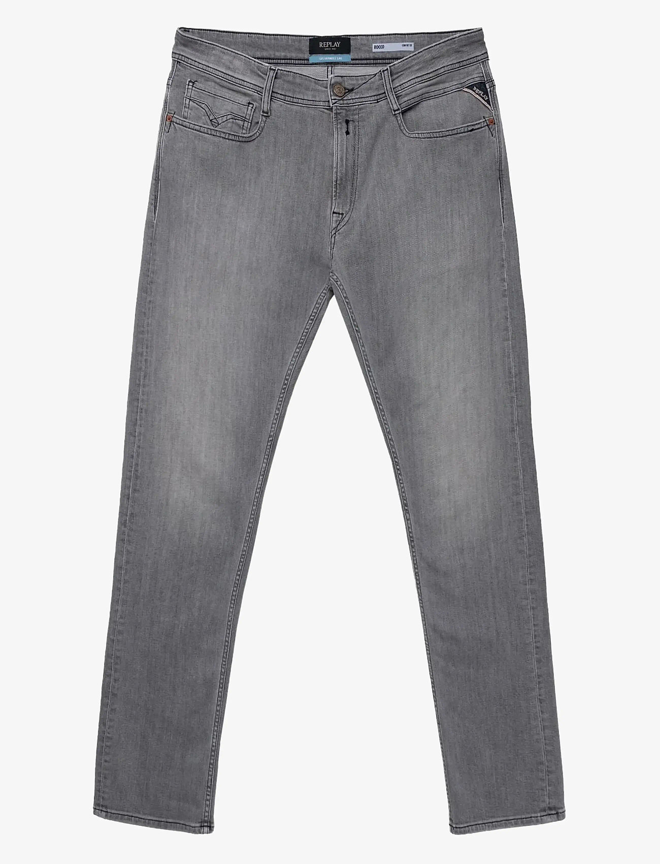 Replay - GROVER Trousers STRAIGHT 573 ECO PLUS - regular jeans - medium grey - 1