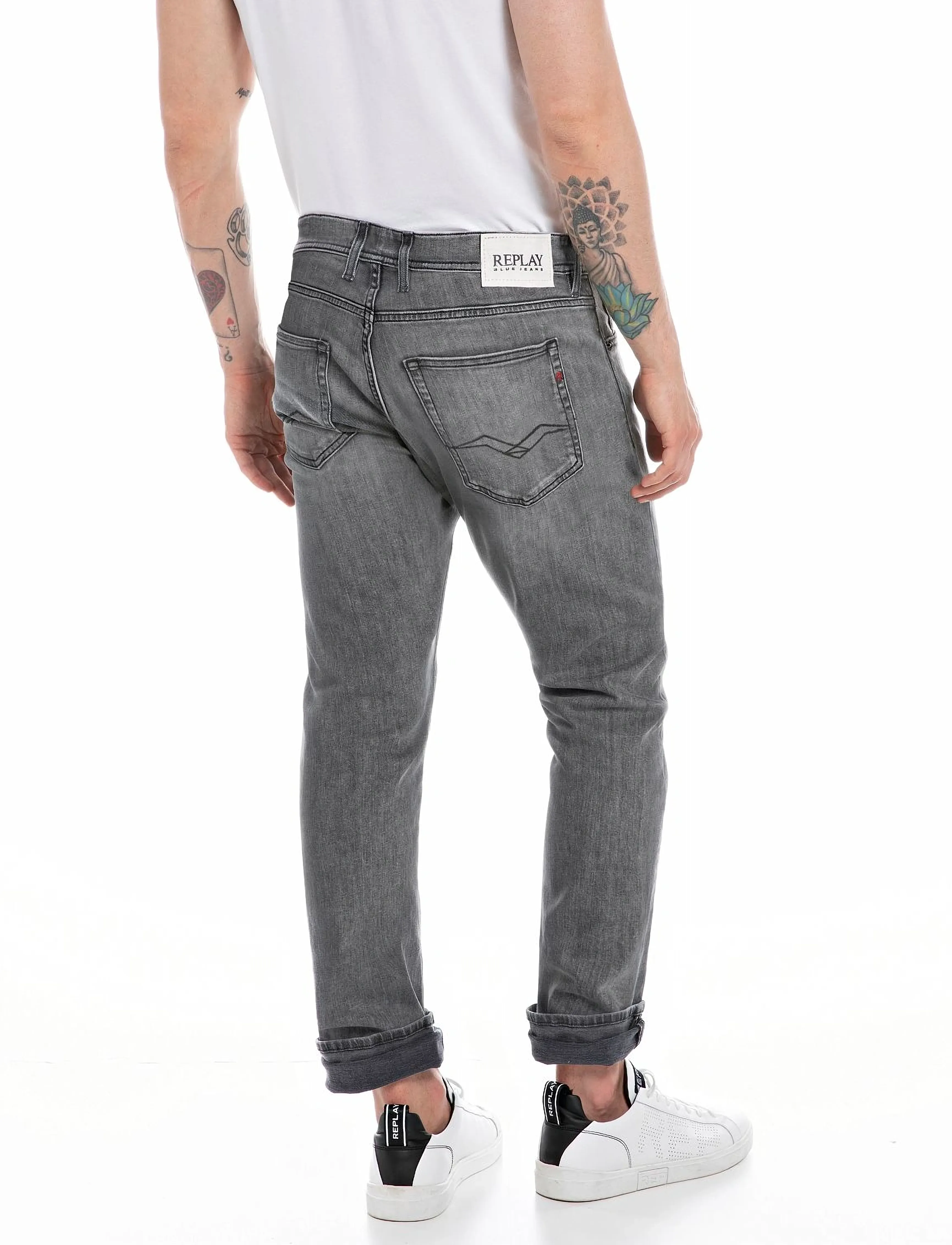 Replay - GROVER Trousers STRAIGHT 573 ECO PLUS - grey - 2