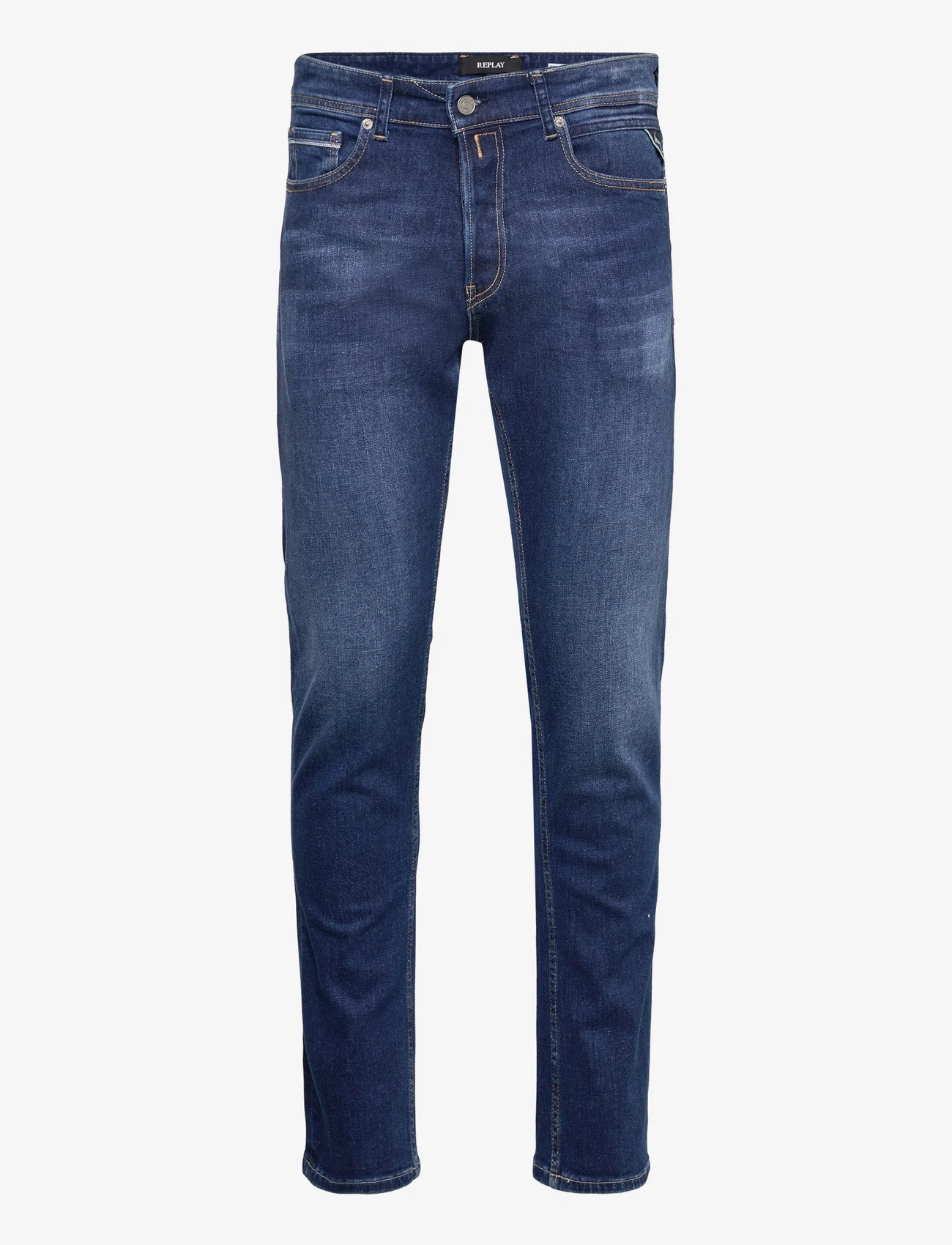 Replay - GROVER Trousers STRAIGHT 99 Denim - kitsad teksad - blue - 0