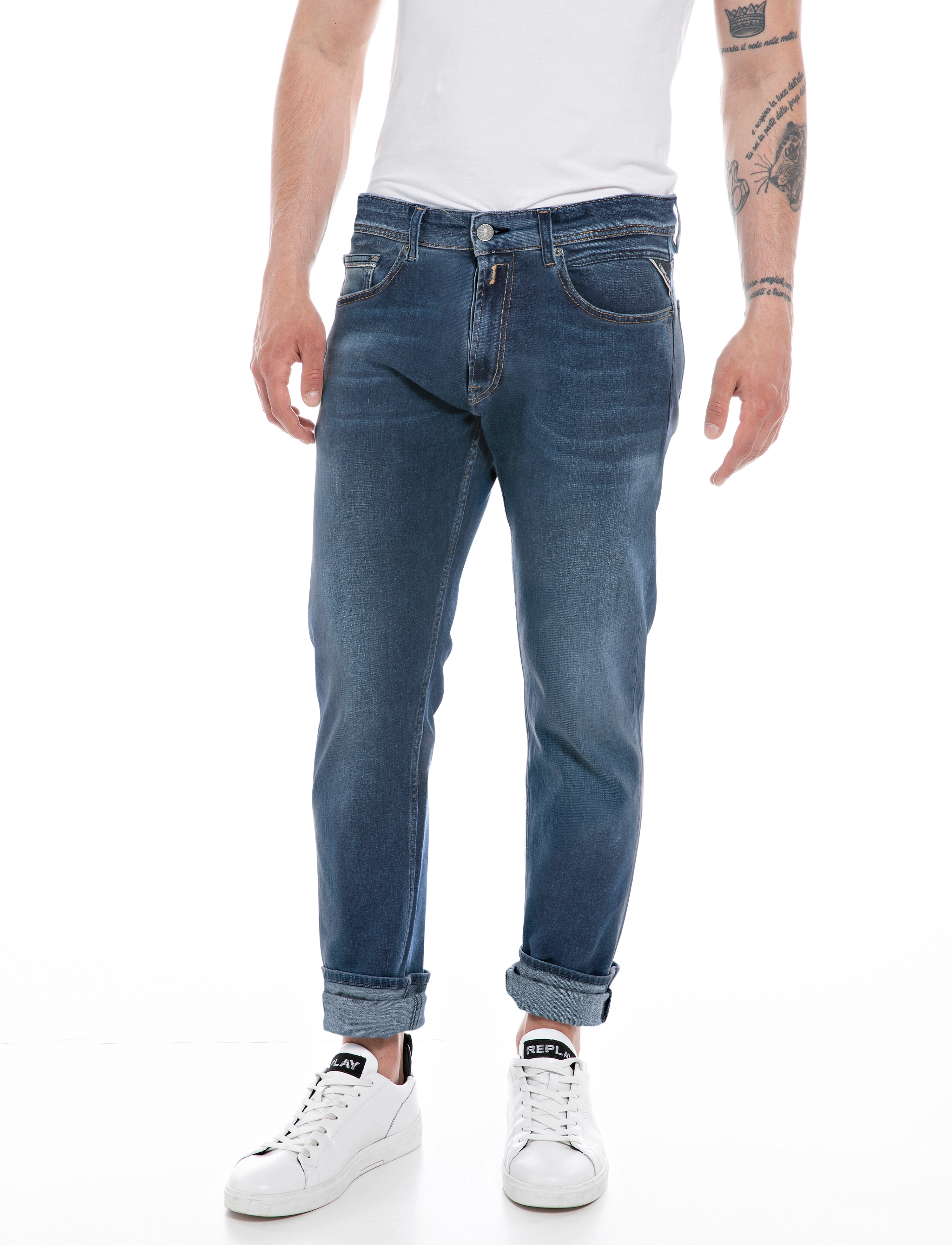 Replay - GROVER Trousers STRAIGHT 99 Denim - blue - 2