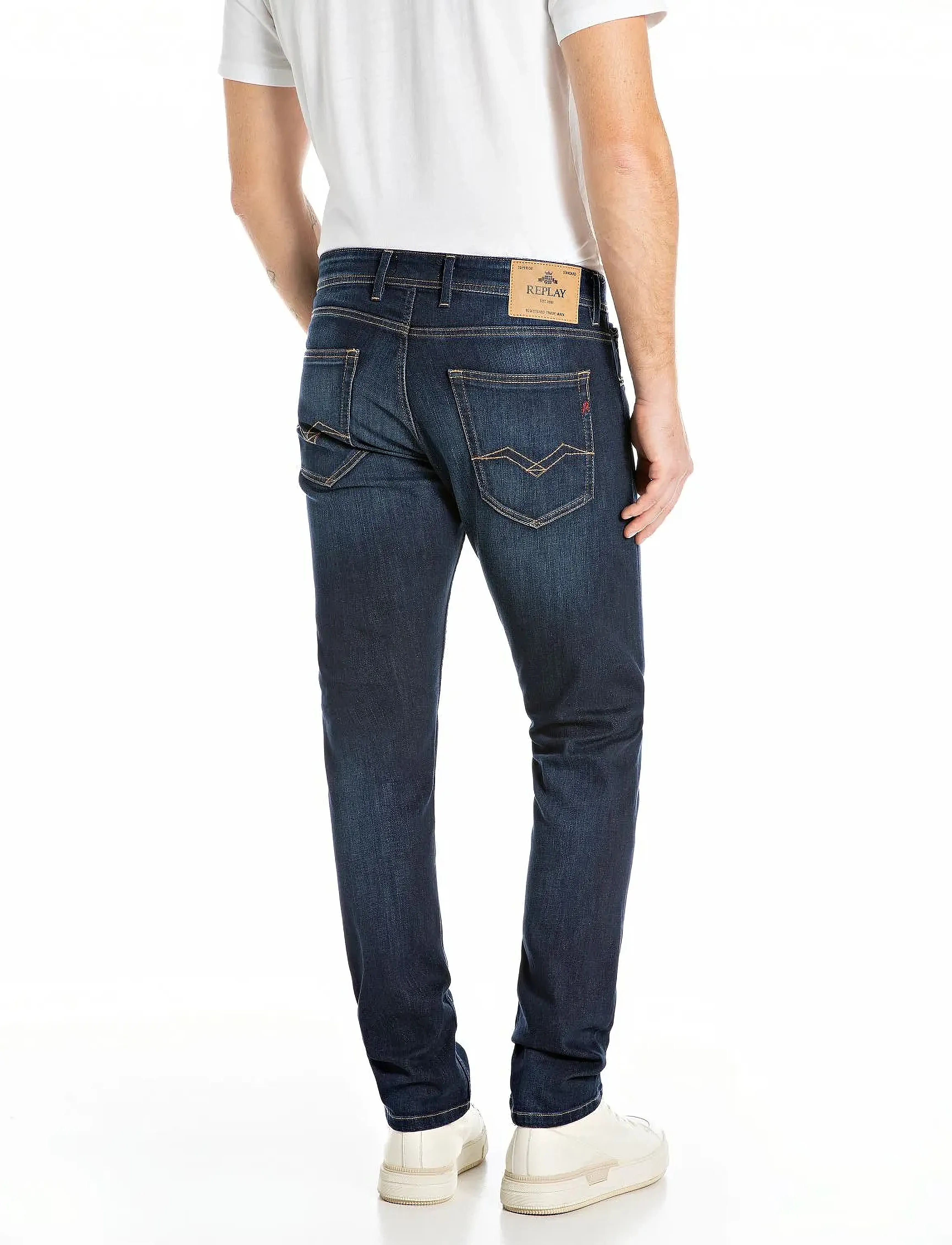 Replay - GROVER Trousers STRAIGHT 99 Denim - blue - 3