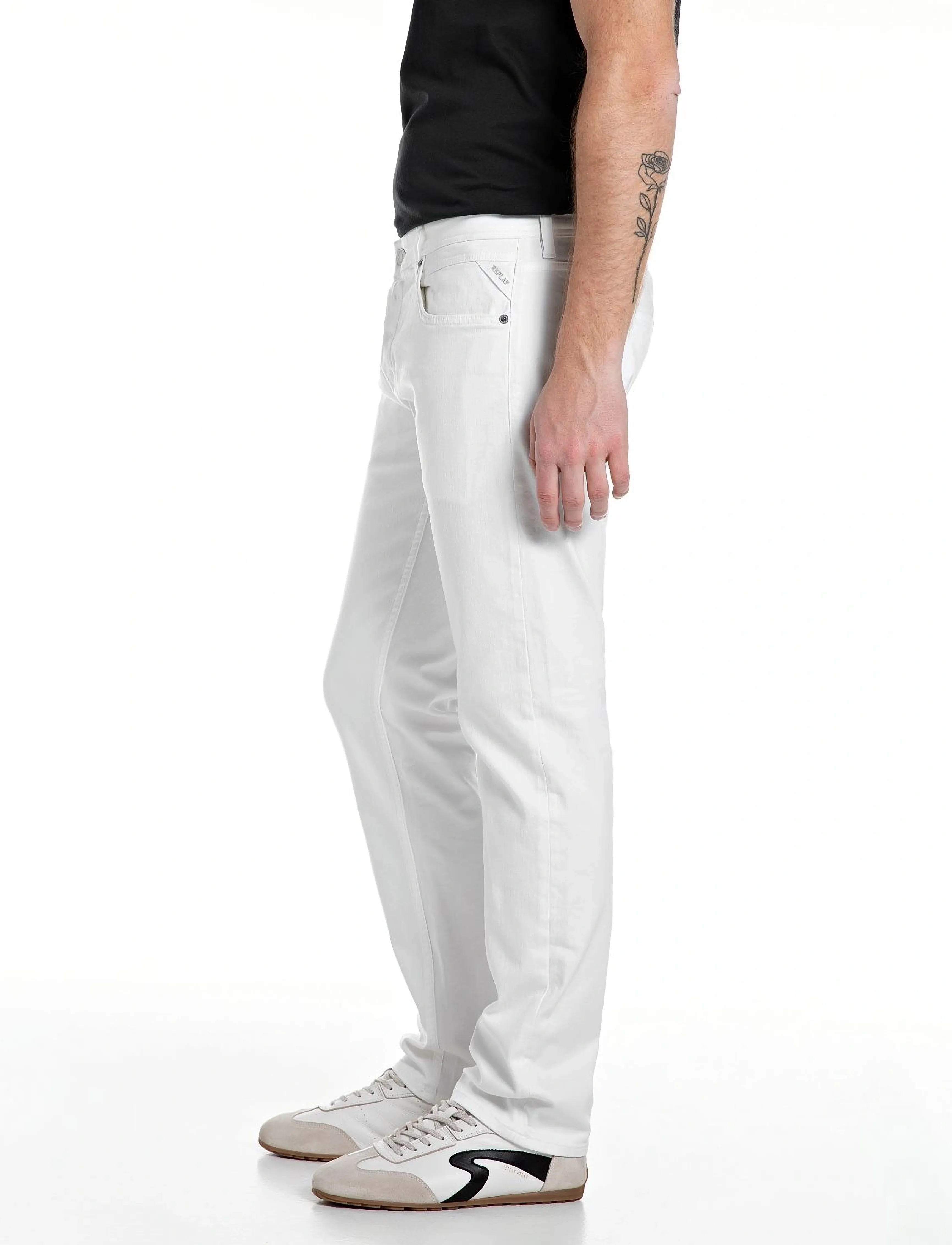 Replay - GROVER Trousers STRAIGHT - bukser & jeans - white - 4